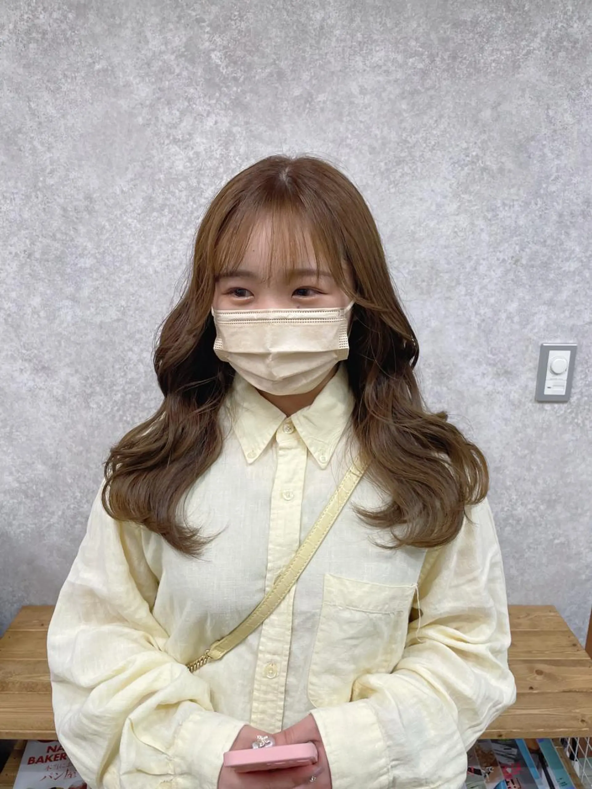 ロング カラー ベージュカラー ブリーチ ブリーチなしカラー カット ヘアカラー レイヤー/高橋 みく /池下/千種のヘアスタイル