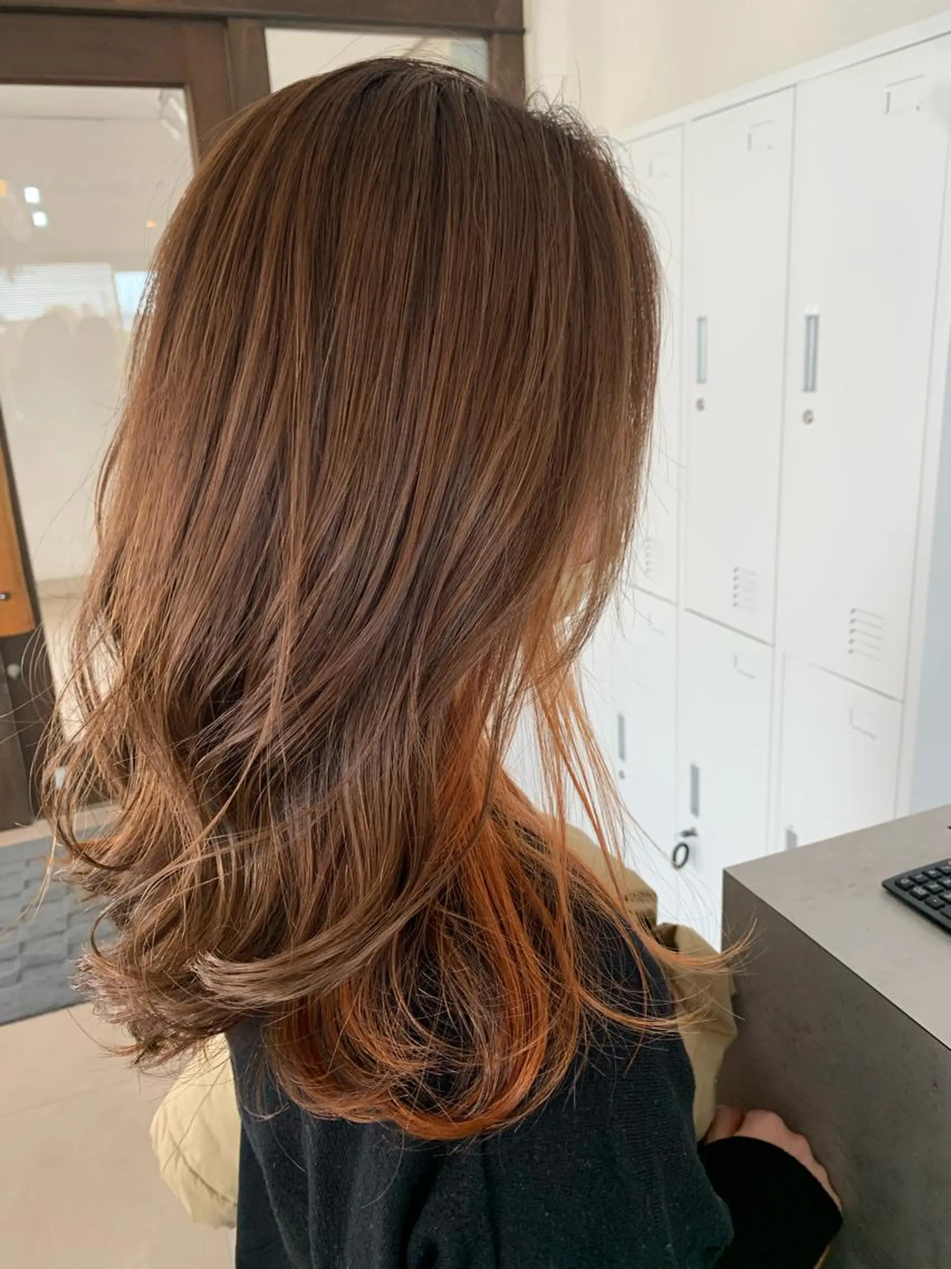 ロング カラー インナーカラー オレンジ Emma ecole所属・Emma ecole /栄/RIOのヘアスタイル