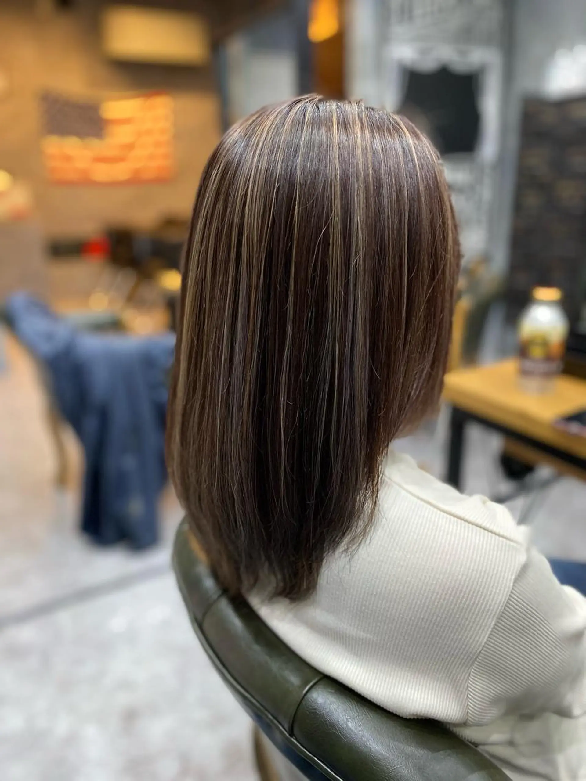 ミディアム ハイライト 加藤 琢也のヘアスタイル