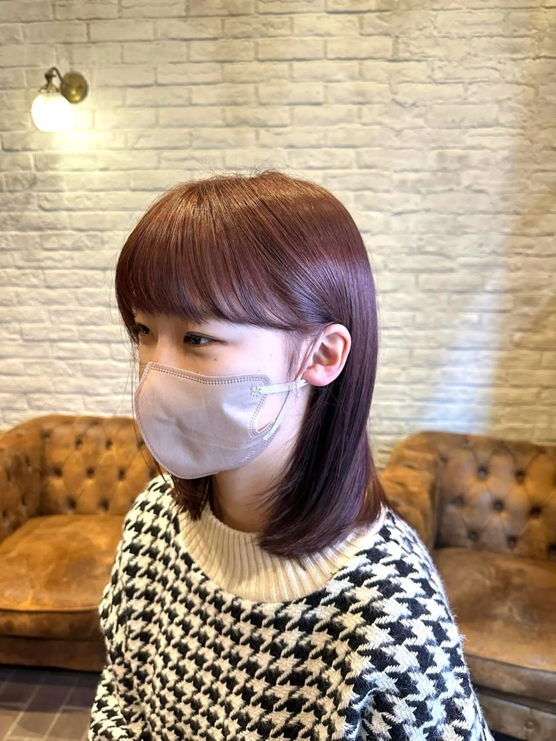 セミロング 顔周りカット 姫カット レイヤーカット サイドバング 🫧RYOグレージュ /透け感カラー🫧のヘアスタイル