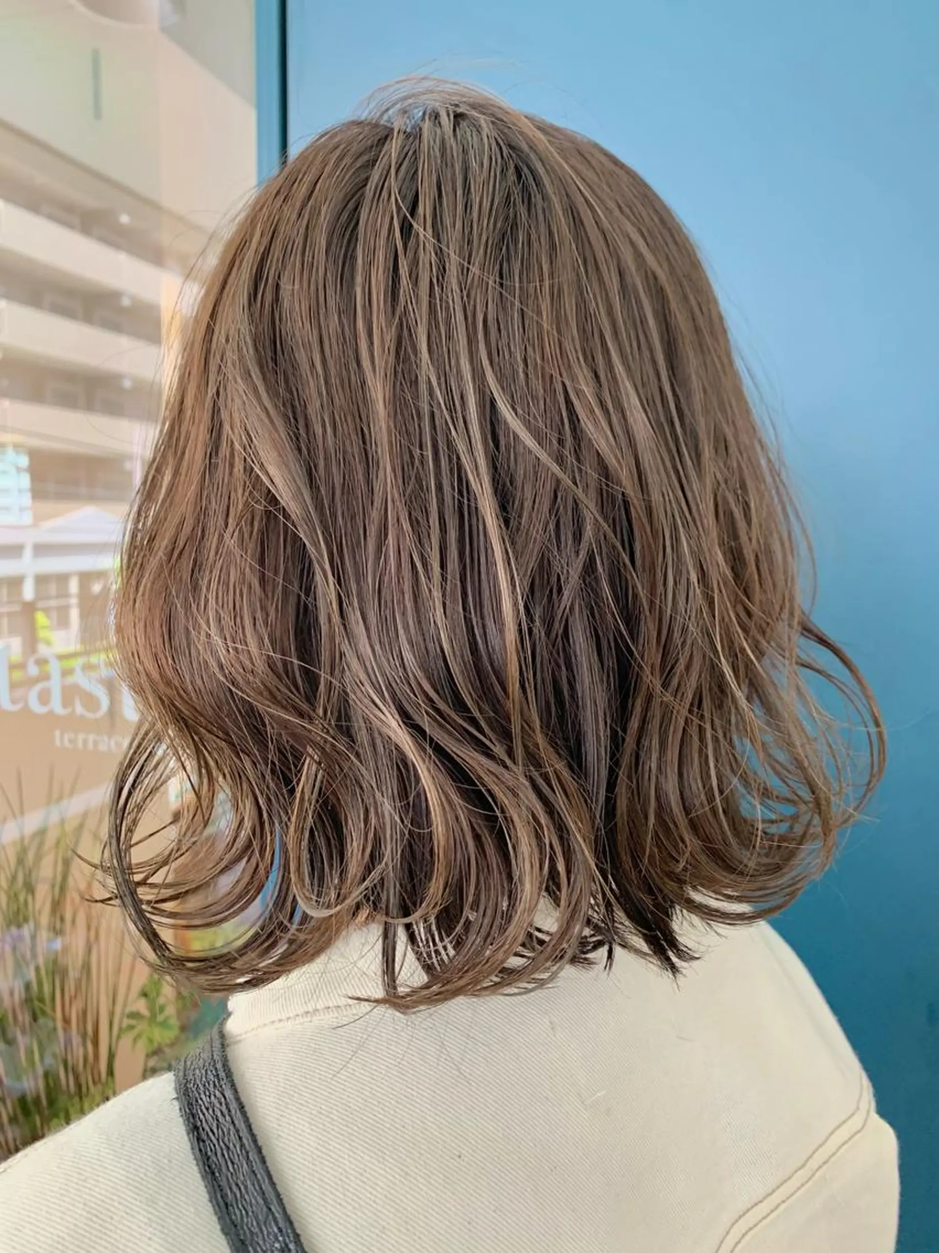 ミディアム カラー カット ヘアカラー トリートメント 縮毛矯正×艶カラー /中村勇太のヘアスタイル