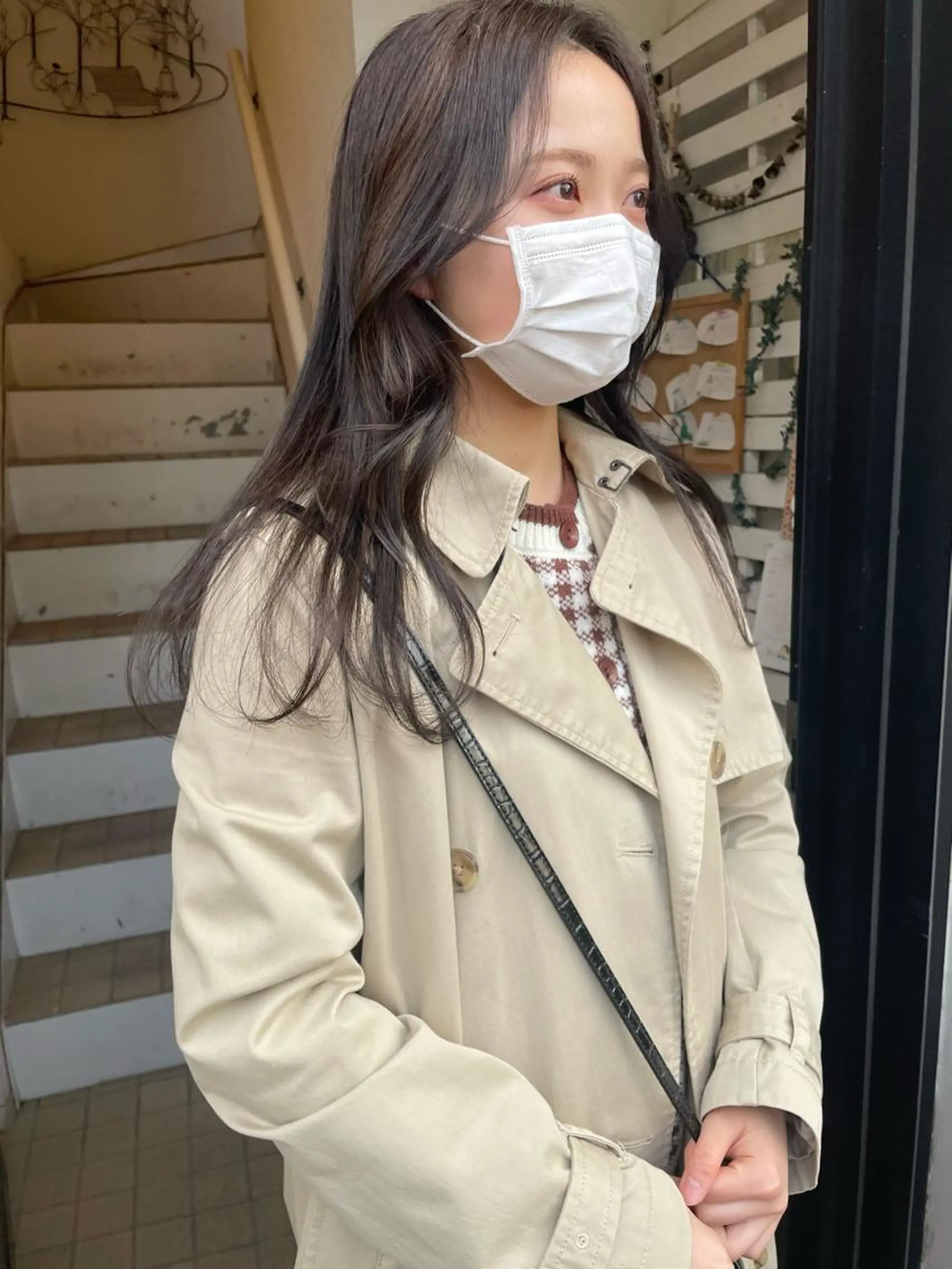 ロング カラー アッシュ ベージュカラー ブリーチ ブラウンカラー ショコラベージュ 🩰オリーブ/ ベージュ松本咲花🩰のヘアスタイル