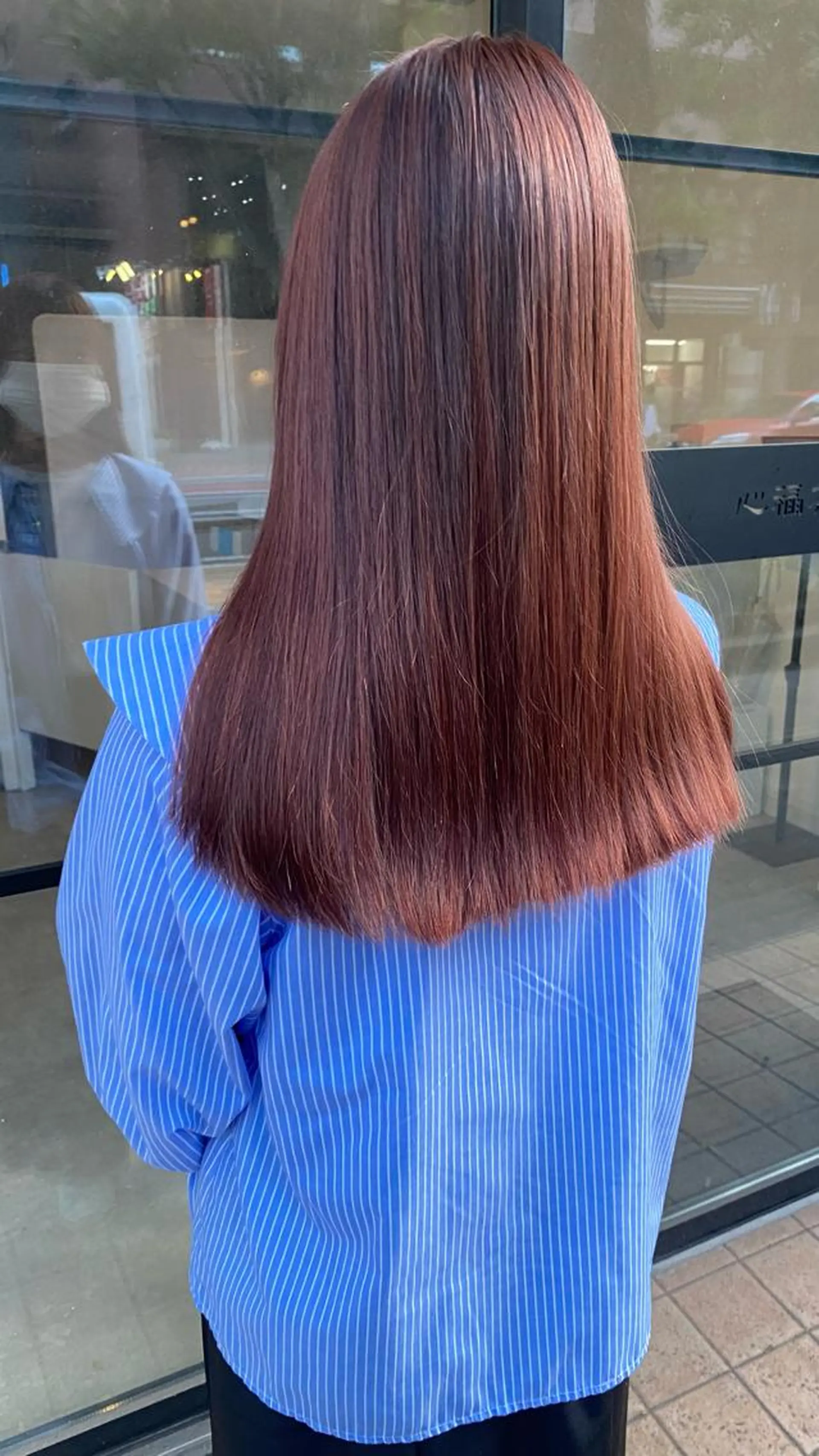 ロング ピンクブラウン RURI韓国ボブ 🇰🇷タッセルボブのヘアスタイル