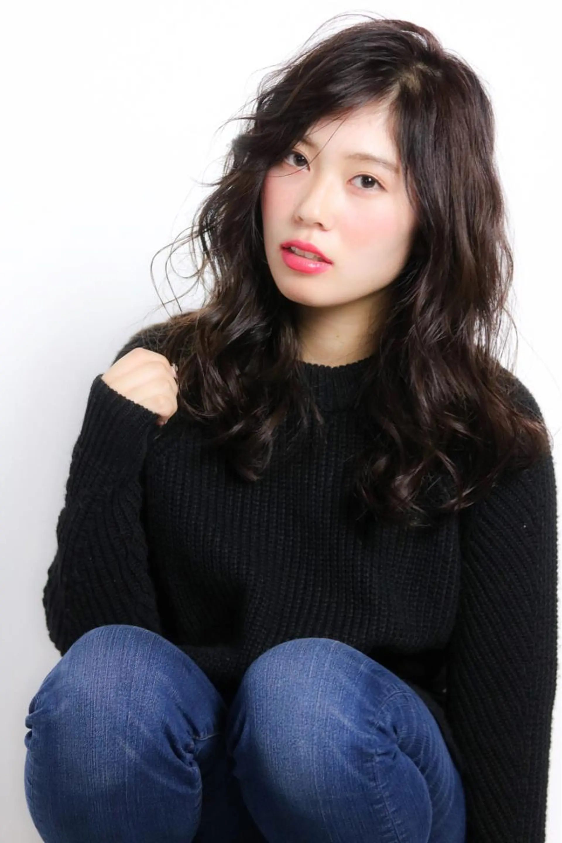 セミロング カラー アッシュ 透明感カラー ハイライトカラー ピンクカラー ピンクアッシュ カット ヘアカラー トリートメント 髪質改善/縮毛矯正 /青山 早希🐾のヘアスタイル