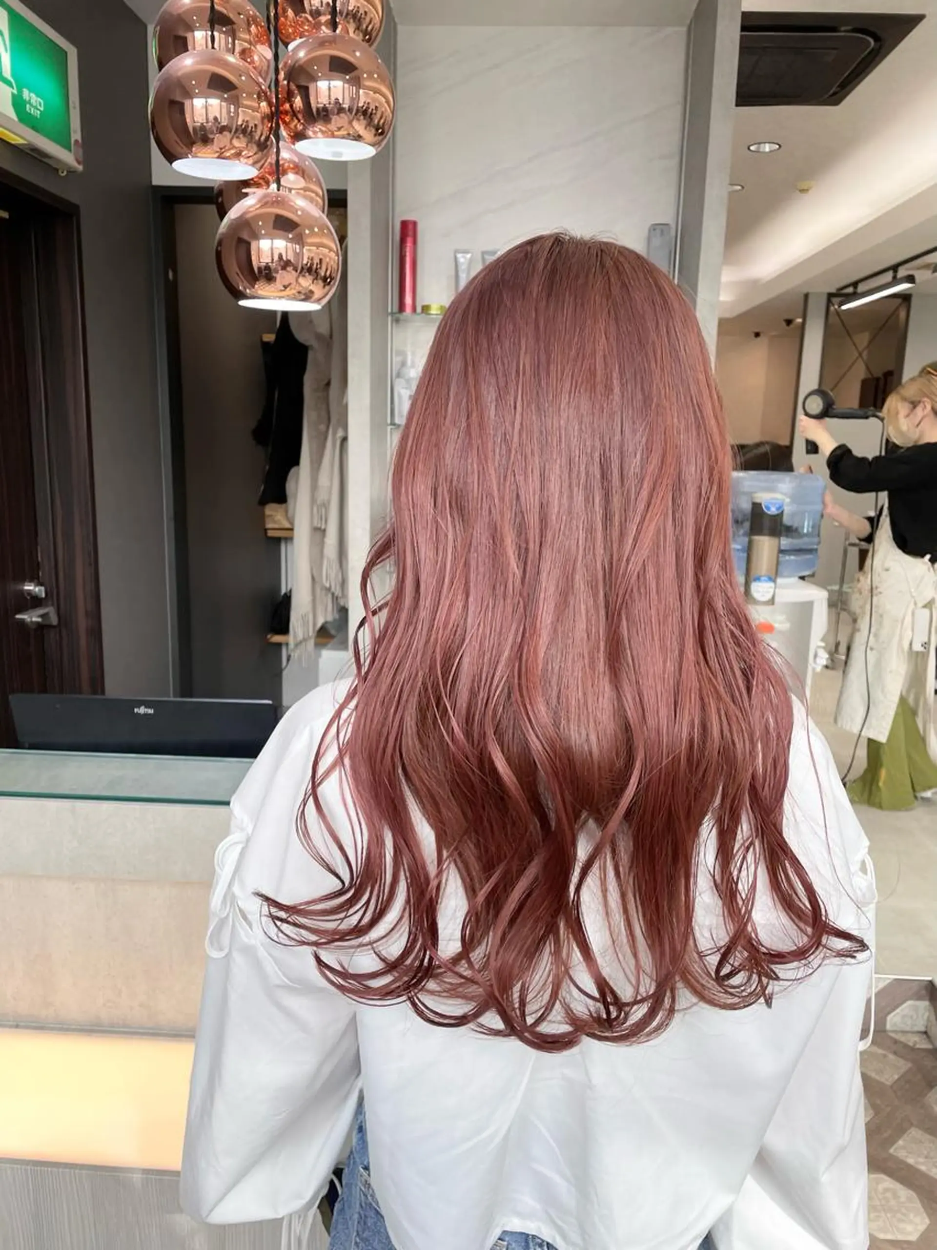 ロング カラー 透明感カラー ピンクカラー GISEL 筑紫野店のヘアスタイル