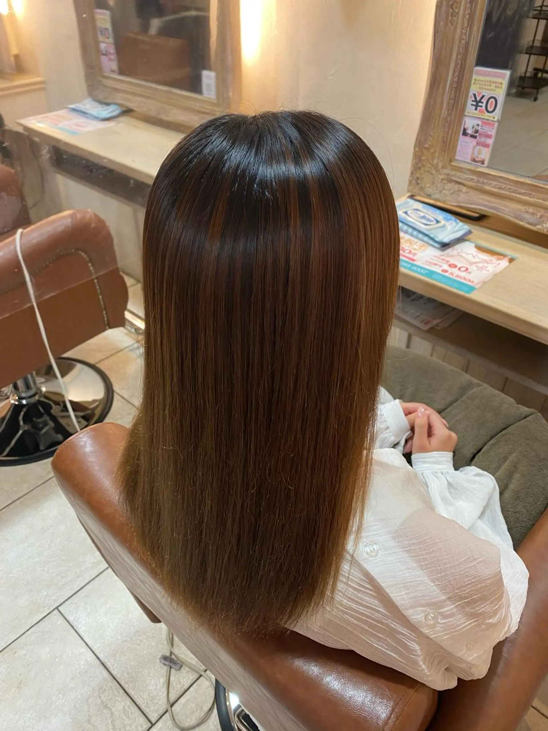 ロング パーマ ストレートパーマ 井上 日菜乃のヘアスタイル