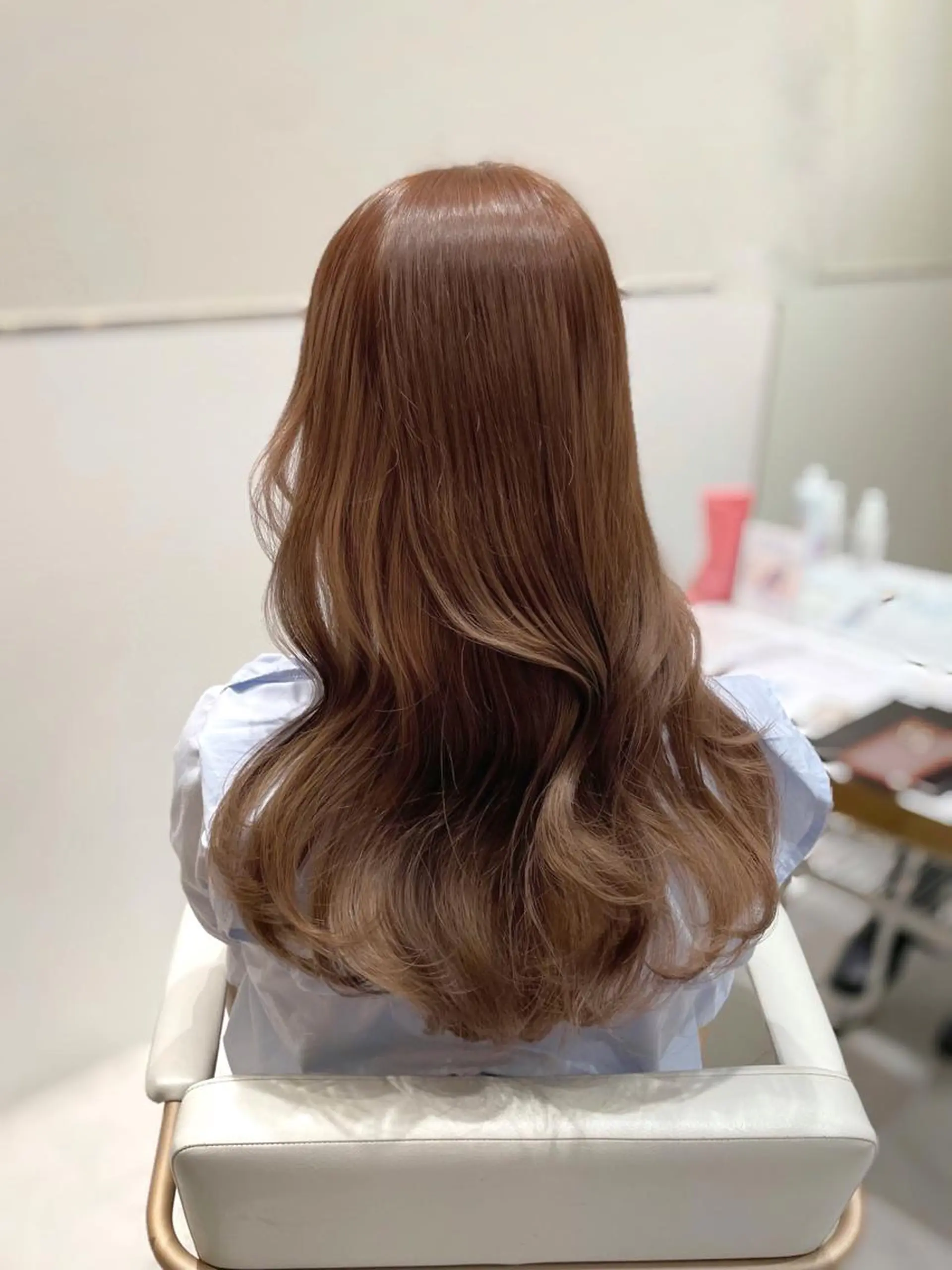 ロング カラー ヘアアレンジ 🤎小顔レイヤー /ベージュ🤎友香のヘアスタイル