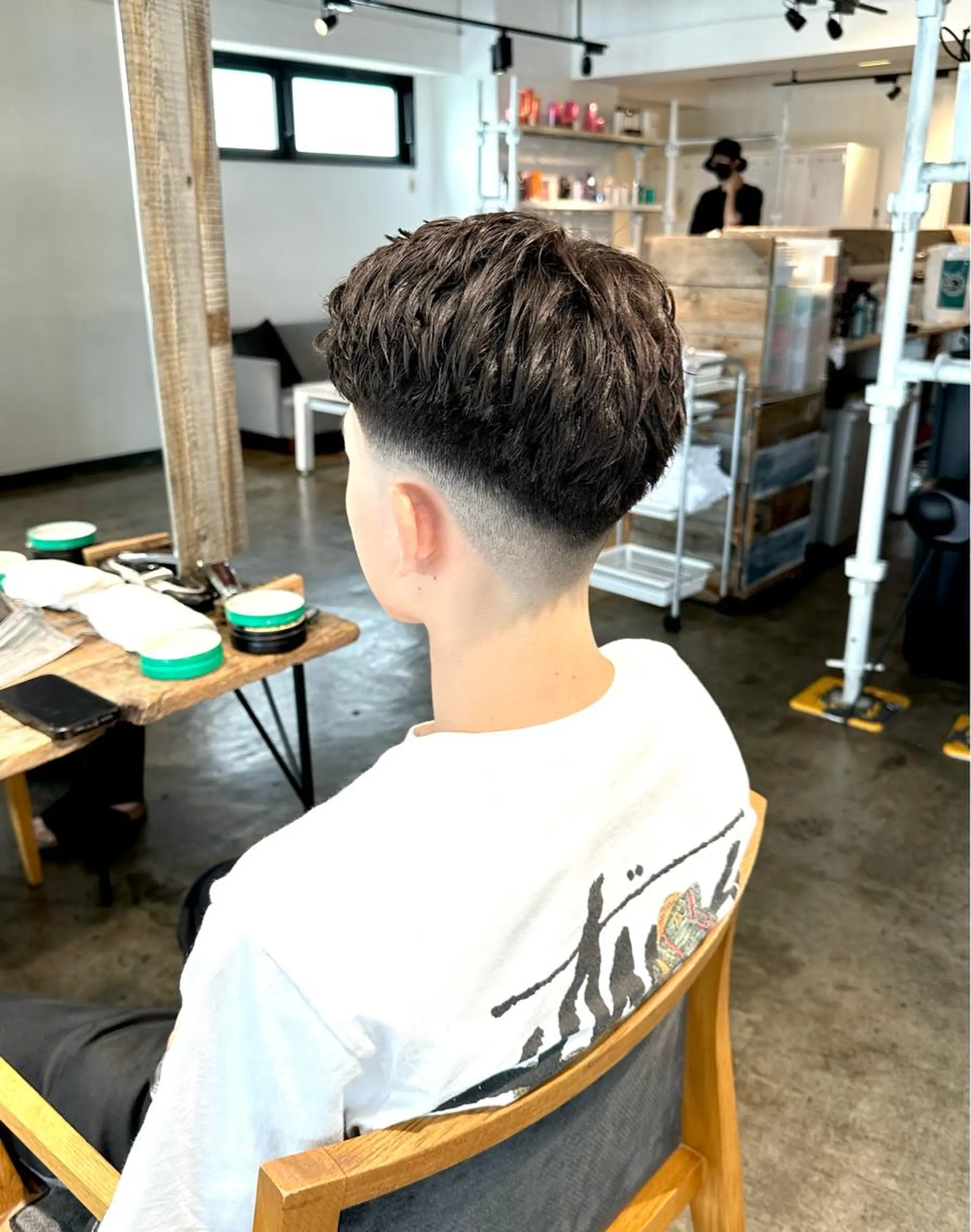 メンズ フェードカット メンズパーマ 七三 スキンフェード メンズツイストパーマ カット 骨格補正施術/メンズ 専門美容師/YUYAのヘアスタイル