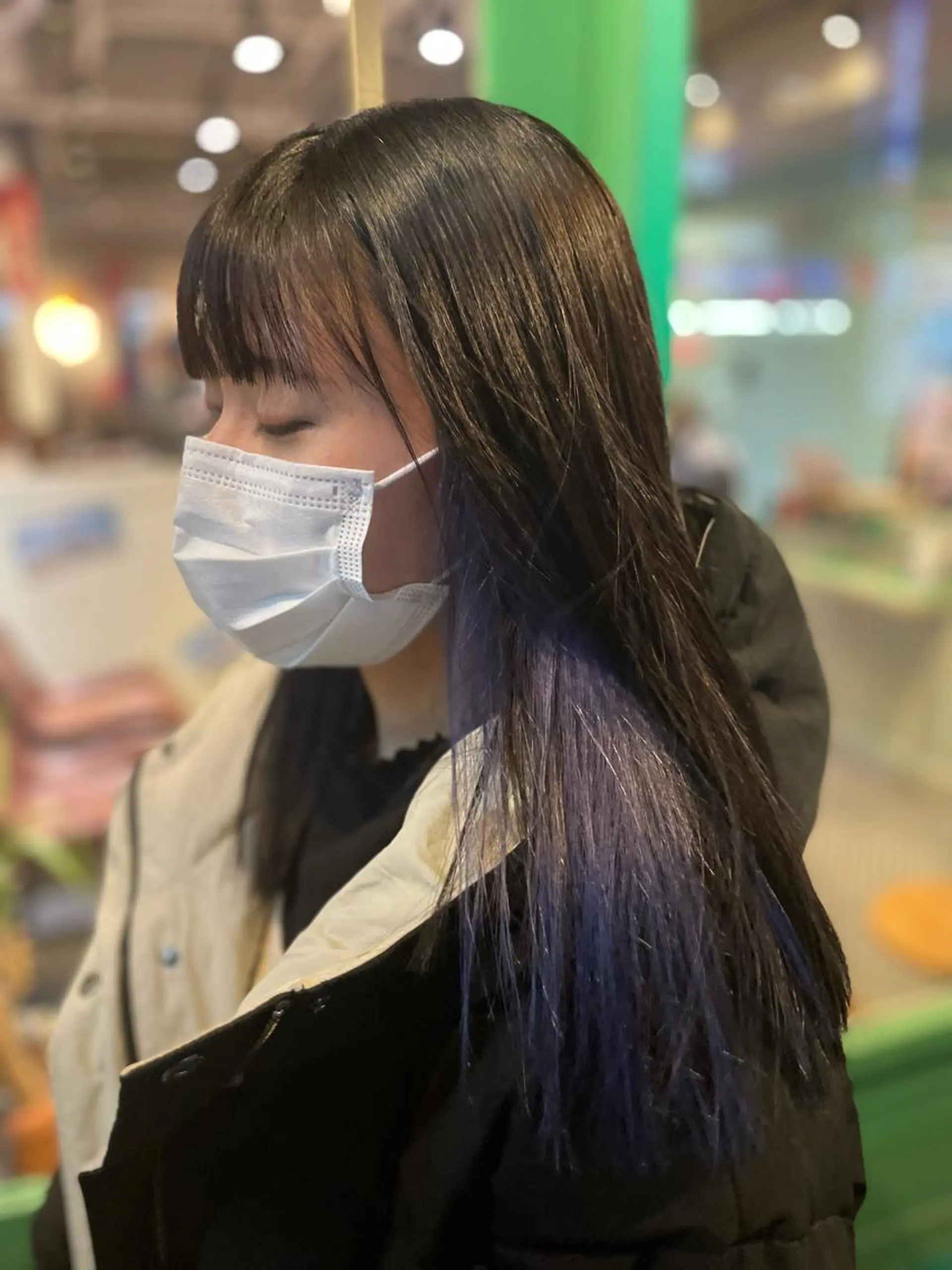 セミロング カラー シールエクステ エクステ ❁ヘアメ❁ YUMI ❁ゆみ❁横浜桜木町のヘアスタイル