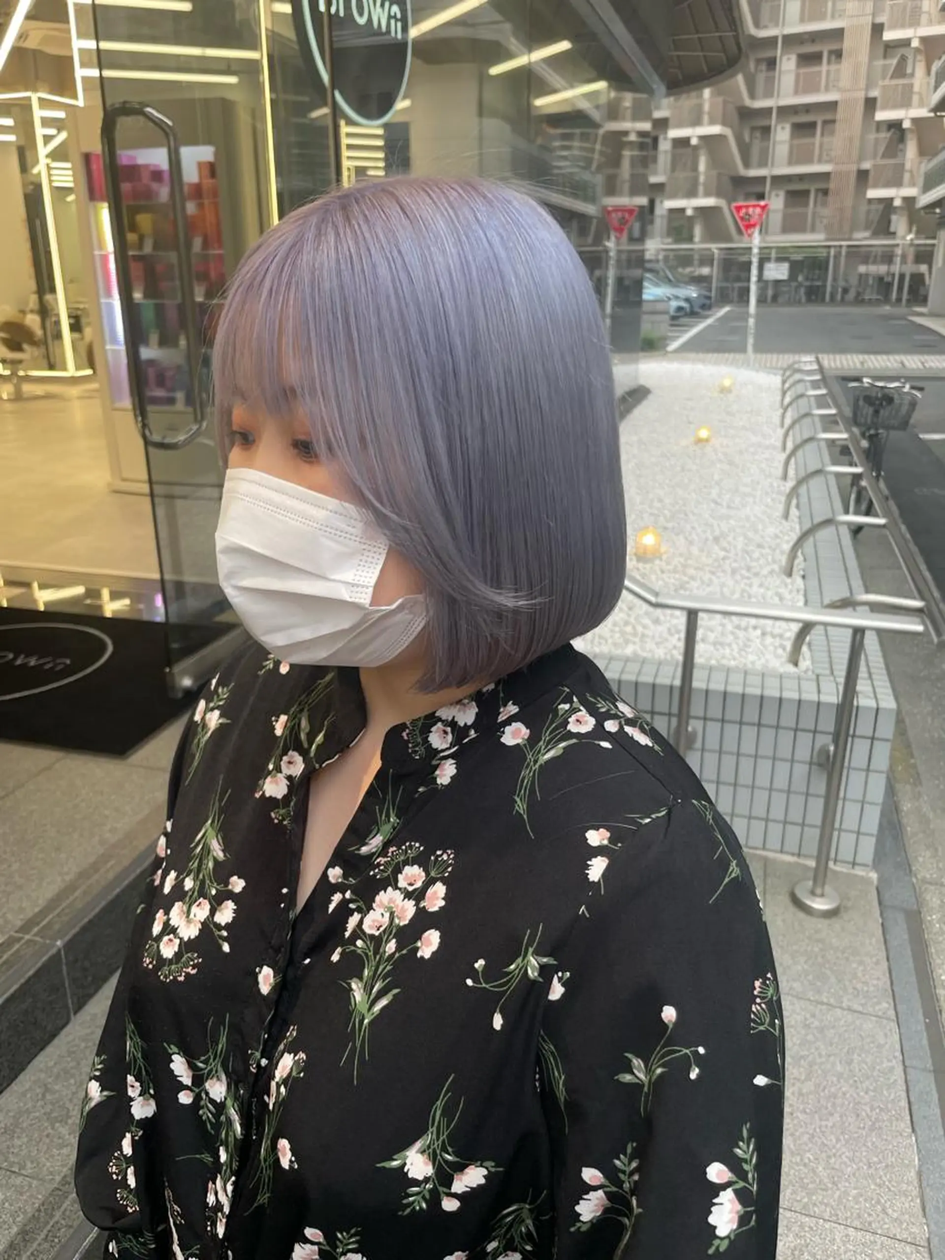 ミディアム カラー ヘアアレンジ ヘアカラー トリートメント 【Sweep】おじま のぞみのヘアスタイル