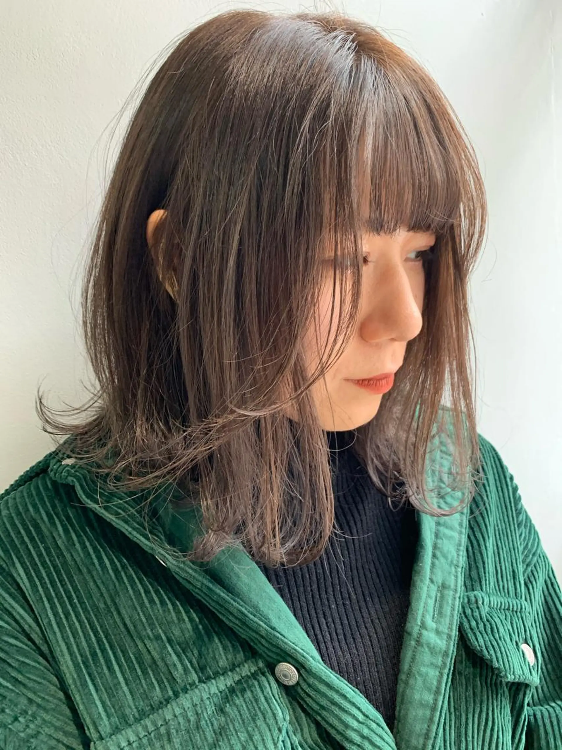 ミディアム カラー カット ヘアカラー トリートメント ヘアセット 怪我のため6月末 復帰予定田中瑞希🍃のヘアスタイル