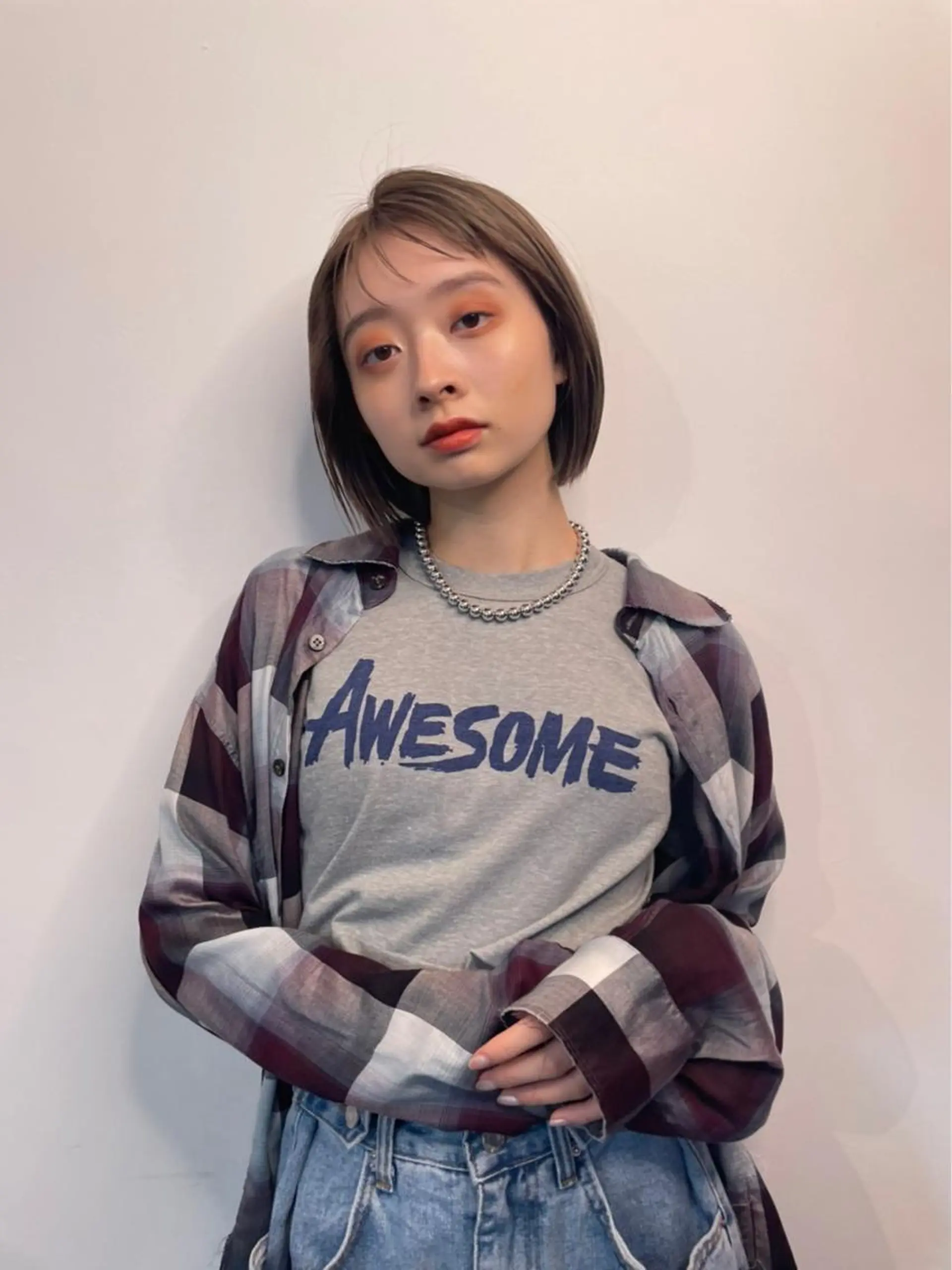 ショート カラー ショート　ボブ メンズ　パーマのヘアスタイル