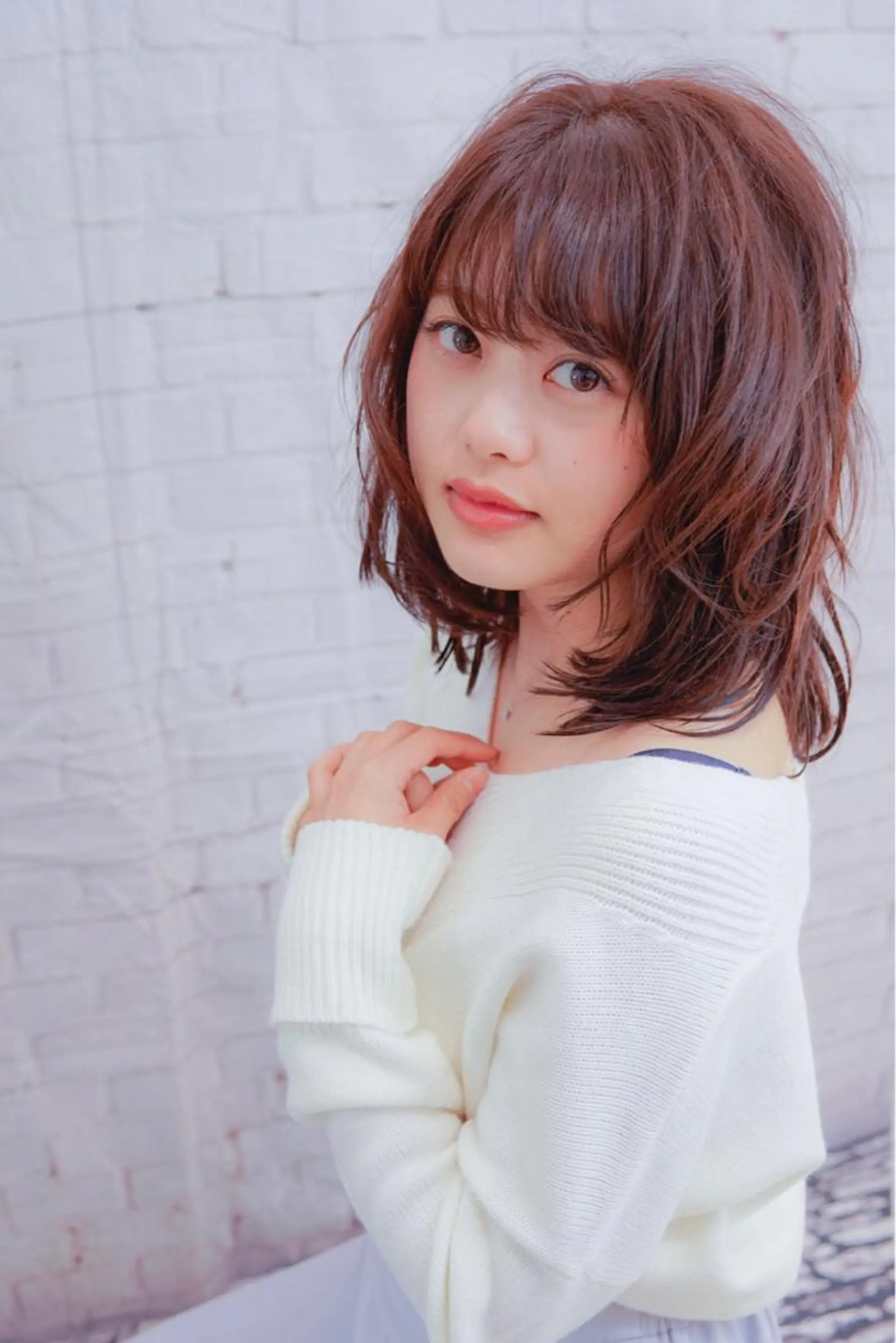 ミディアム カラー パーマ 透明感カラー ラベンダーカラー ラベンダーグレー カット ヘアカラー トリートメント 髪質改善、エクステ 山口卓哉のヘアスタイル