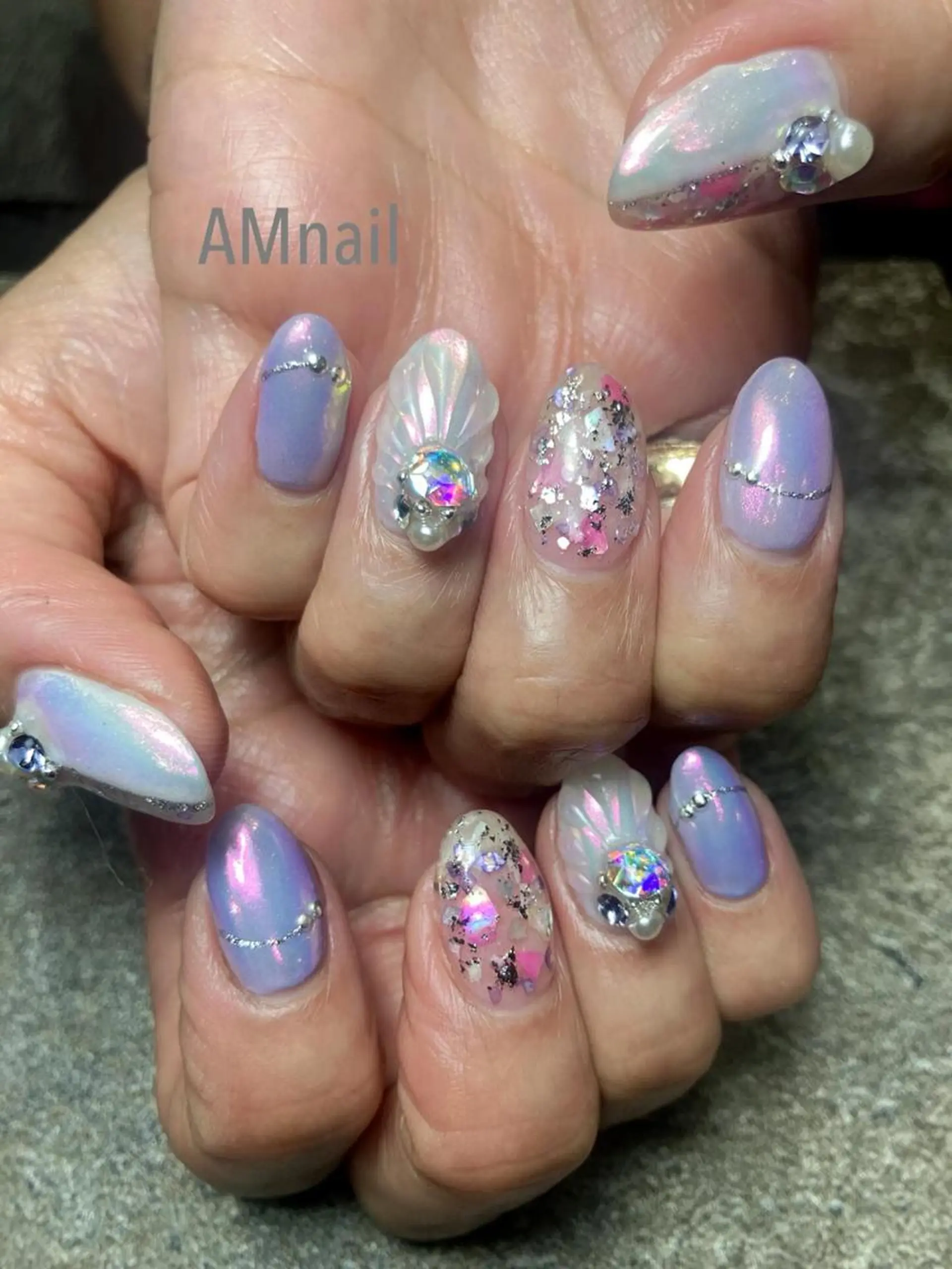 ネイル アートネイル 持ち込み ハンドネイル Am:nail 柏 SUE（スゥ）のネイルデザイン