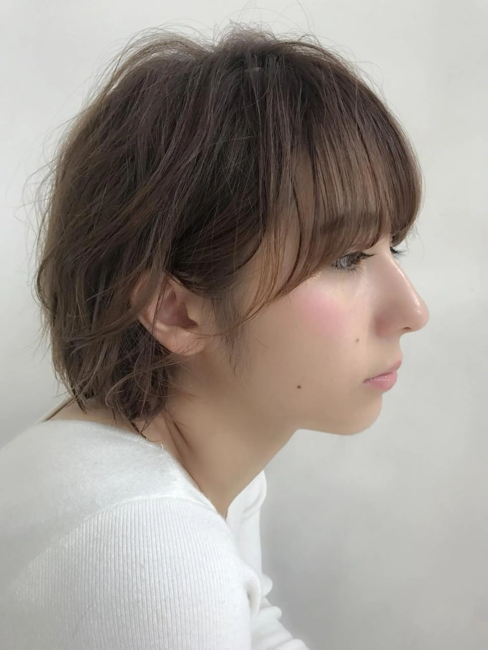 ショート カラー パーマ レイヤーカットのプロ 大人ヘア宮森貴志のヘアスタイル