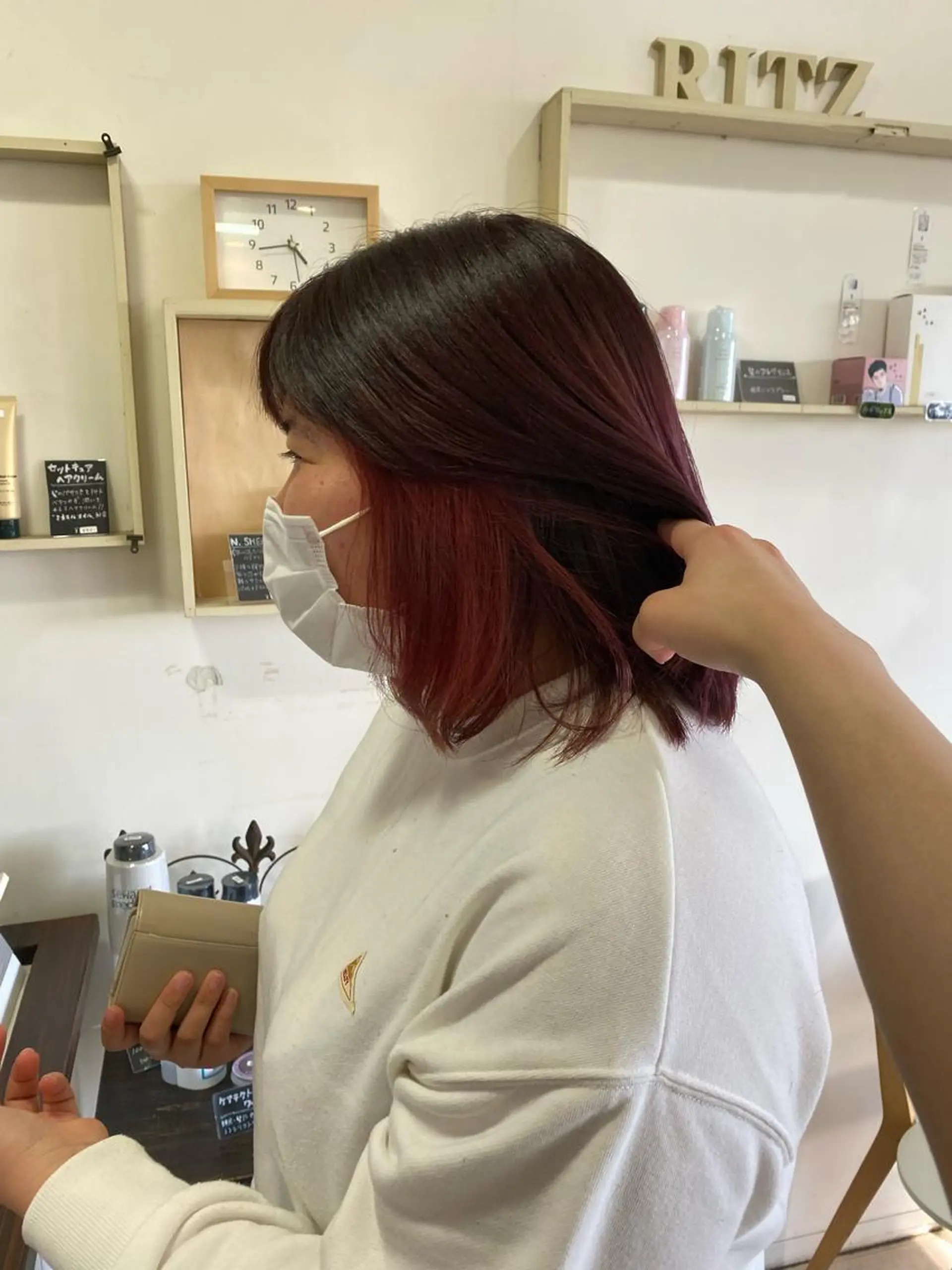 ミディアム ヘアカラー ★ 里奈★のヘアスタイル
