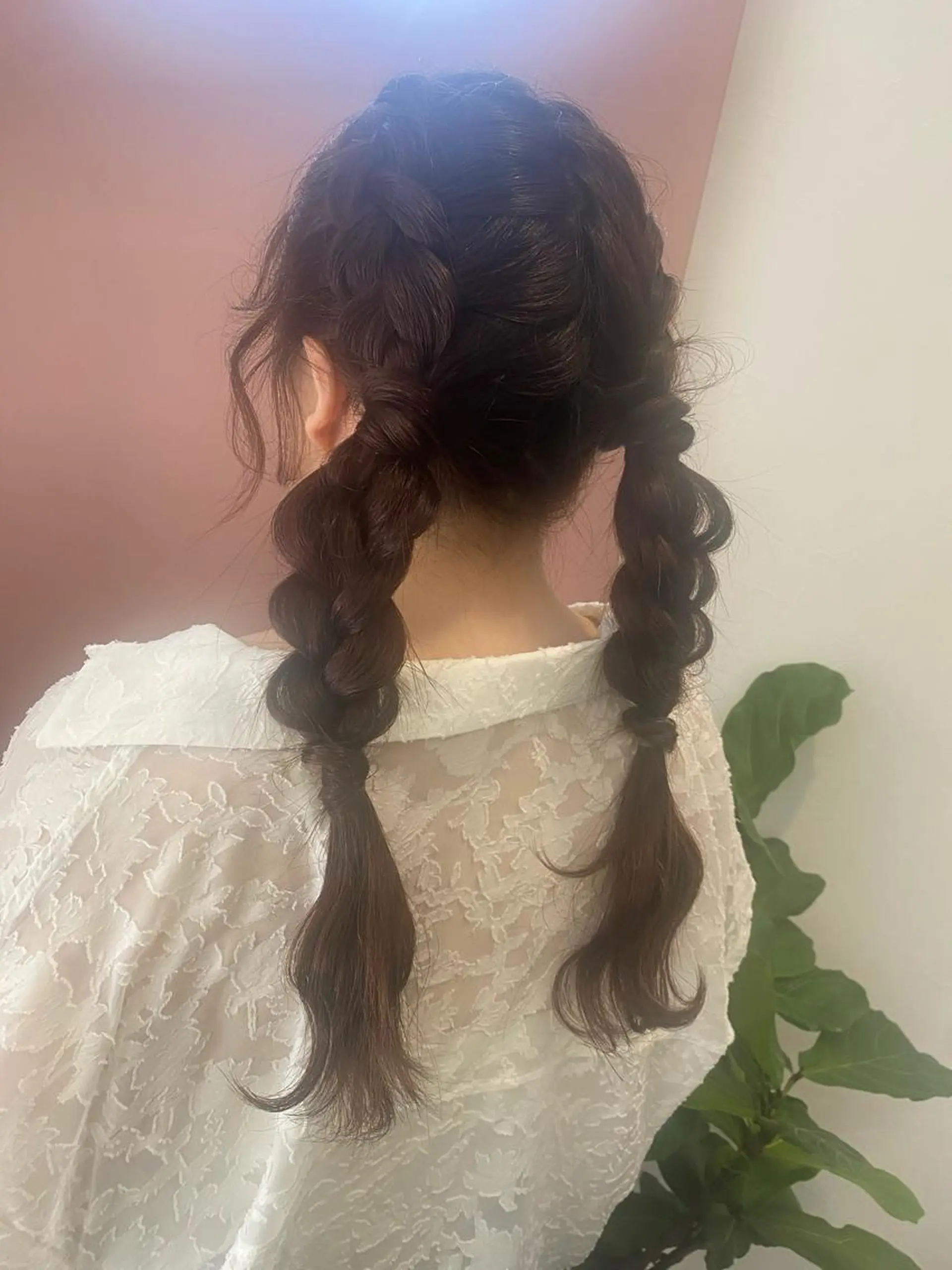 ロング ヘアアレンジ 編みこみ ヘアセット pep natsumiのヘアスタイル