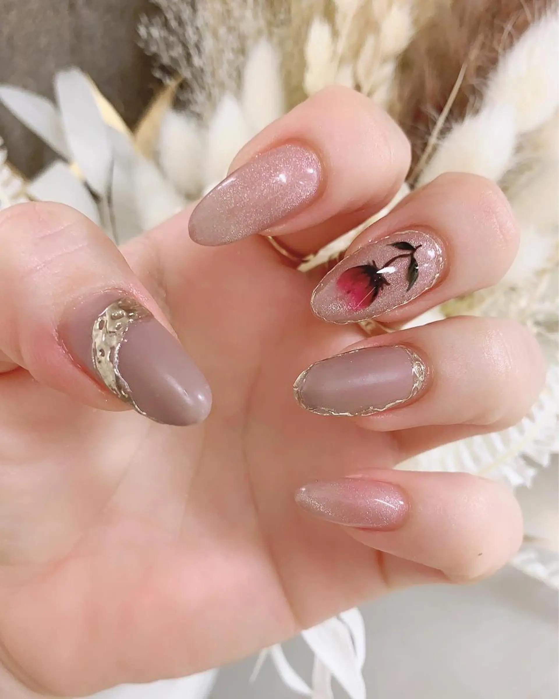 ネイル アートネイル フラワーネイル ジェルネイル ハードジェル ロングネイル Lilas Nailのネイルデザイン