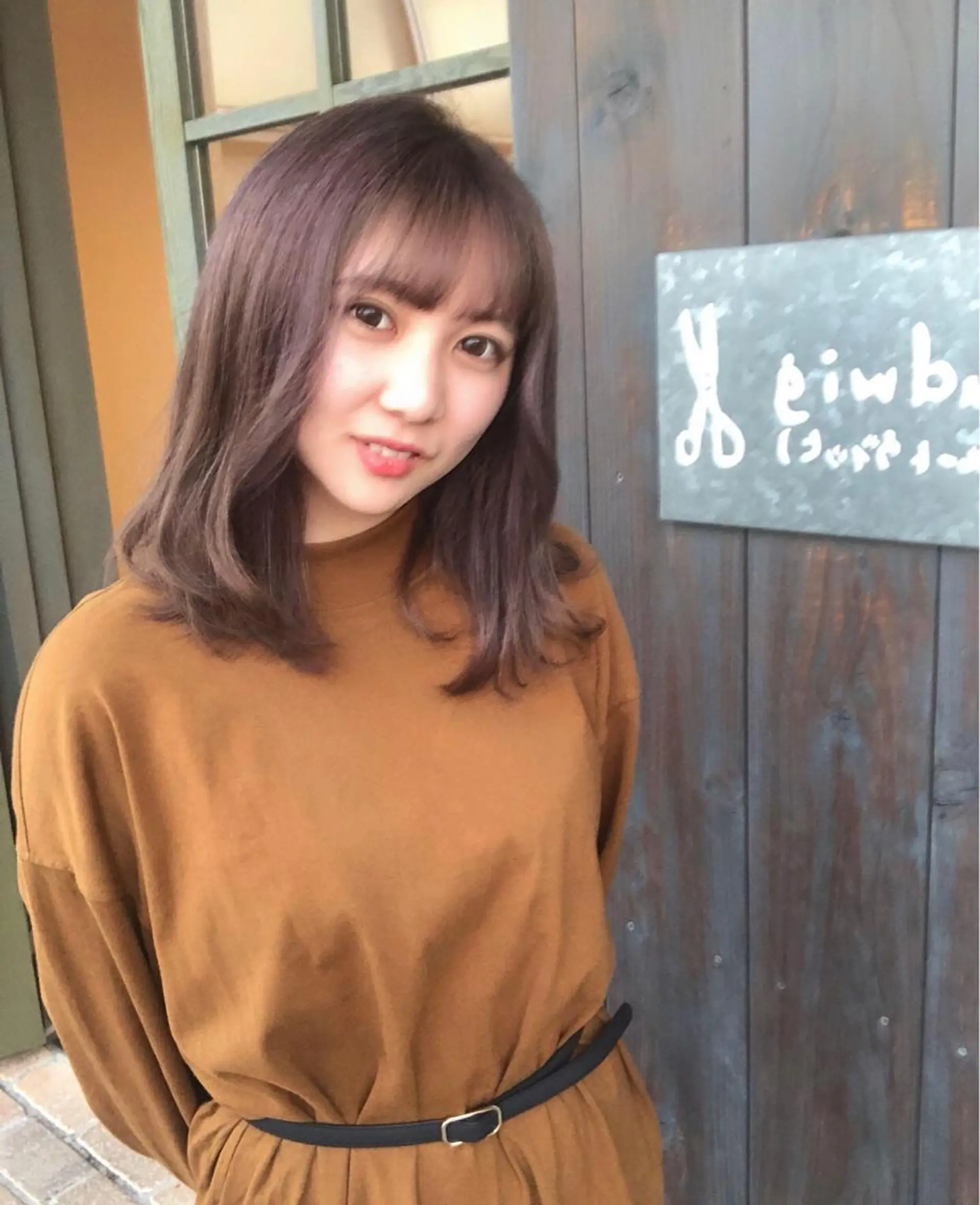 ミディアム カラー ヘアアレンジ 永井 亜実のヘアスタイル