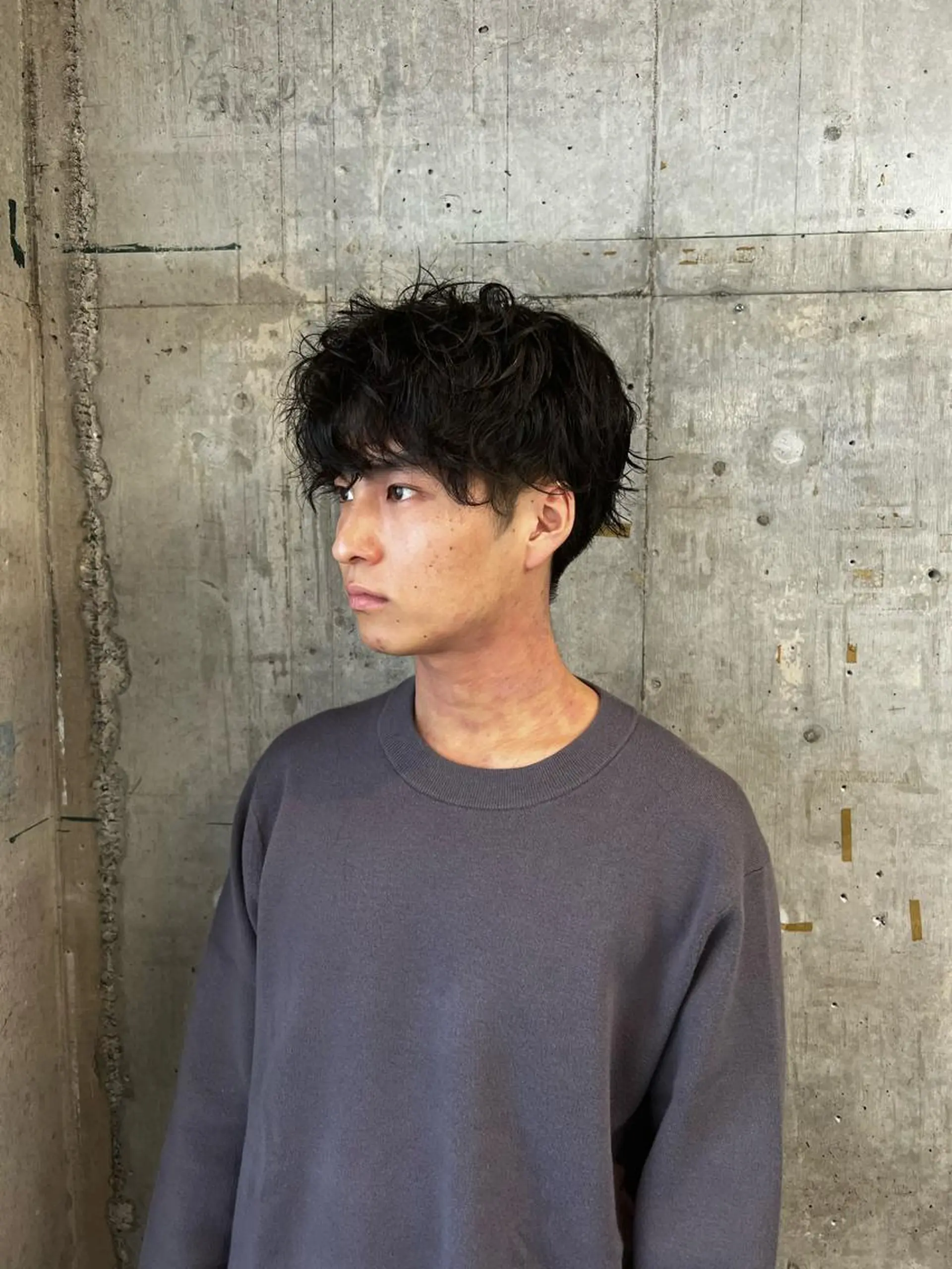 ショート カラー パーマ メンズ メンズパーマ 似合わせカット スパイラルパーマ カット ヘアカラー メンズパーマ /SUNAOのヘアスタイル