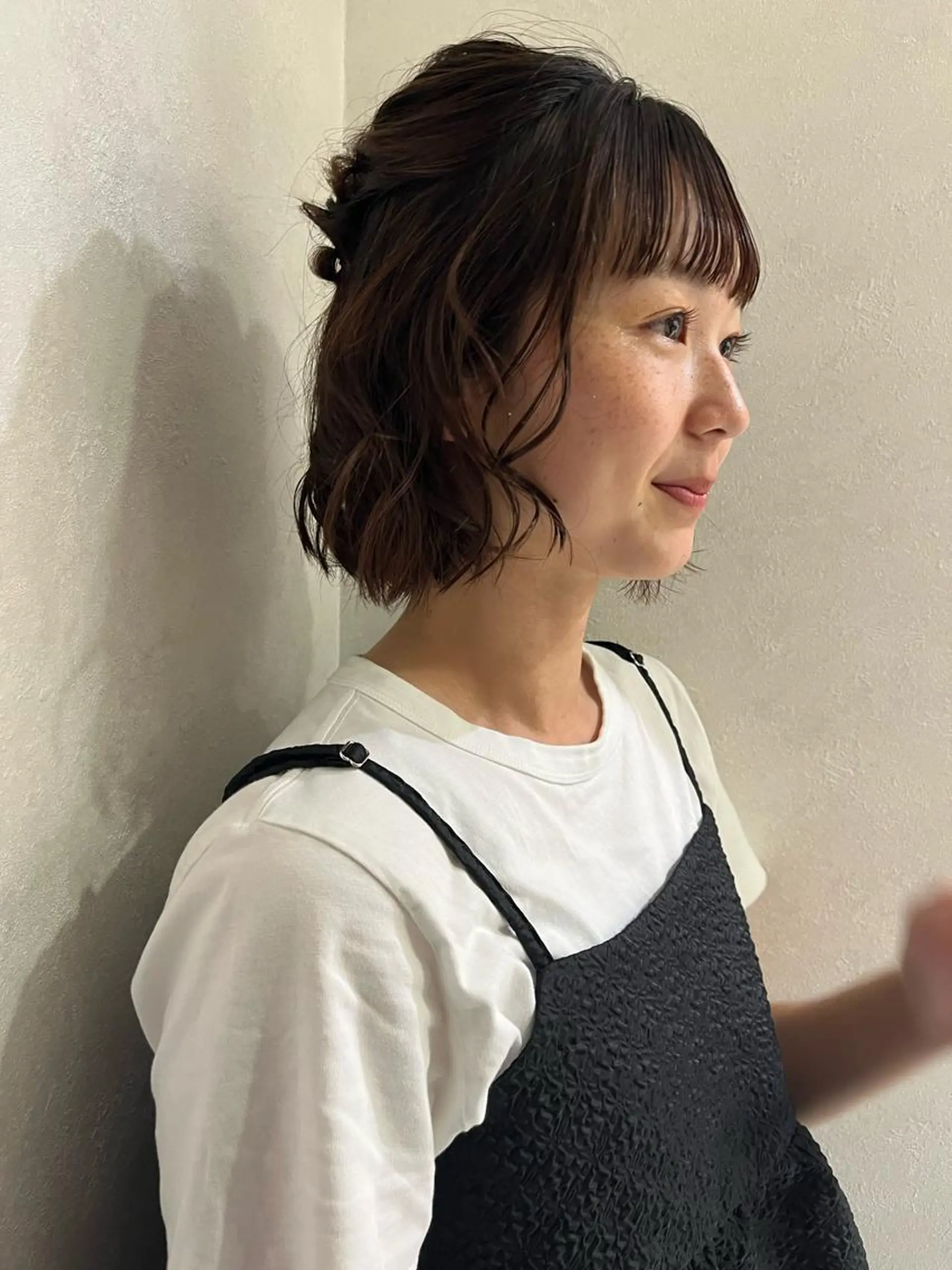 ミディアム パーマ 似合わせレイヤー 海外風レイヤーmioのヘアスタイル