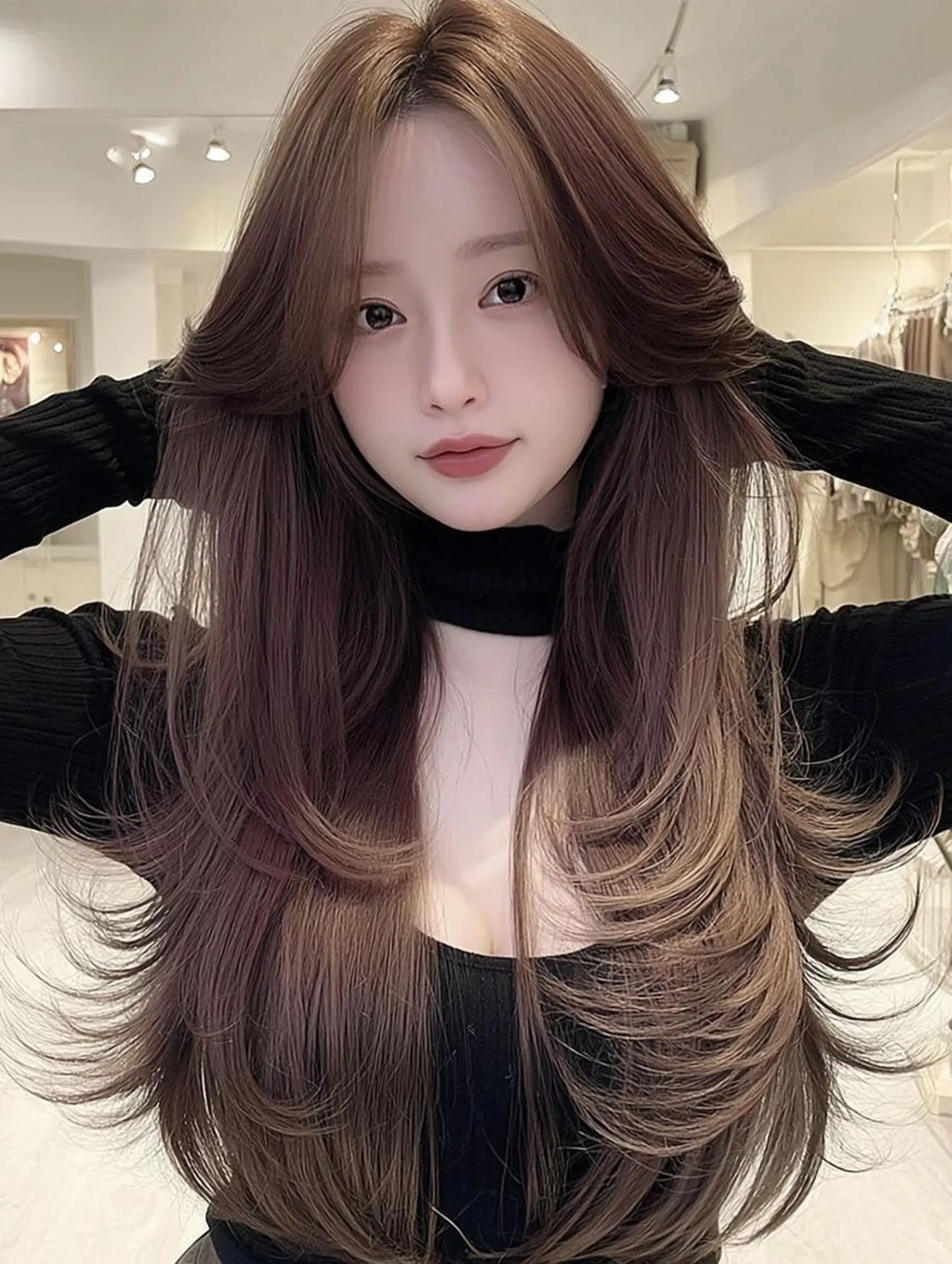 ロング カラー カット ヘアカラー FOCUS JAPANのヘアスタイル