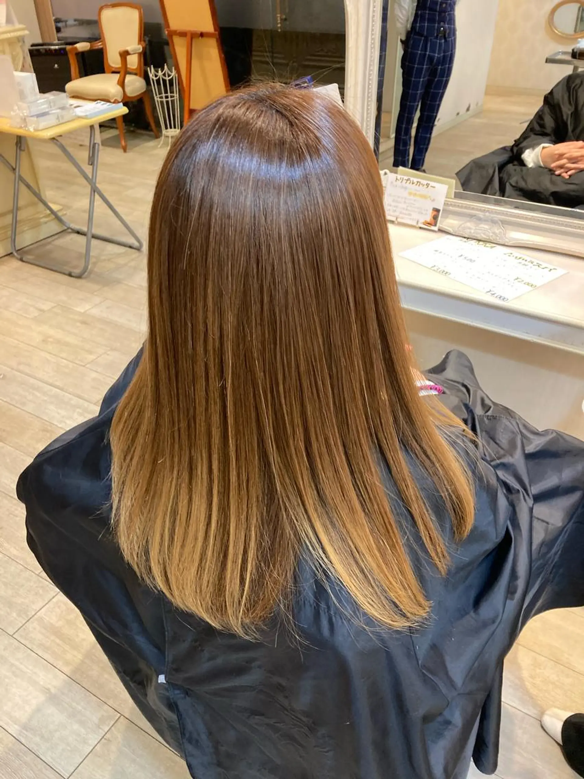 ロング パーマ 似合わせカット ストレートパーマ waRin syamp&headのヘアスタイル