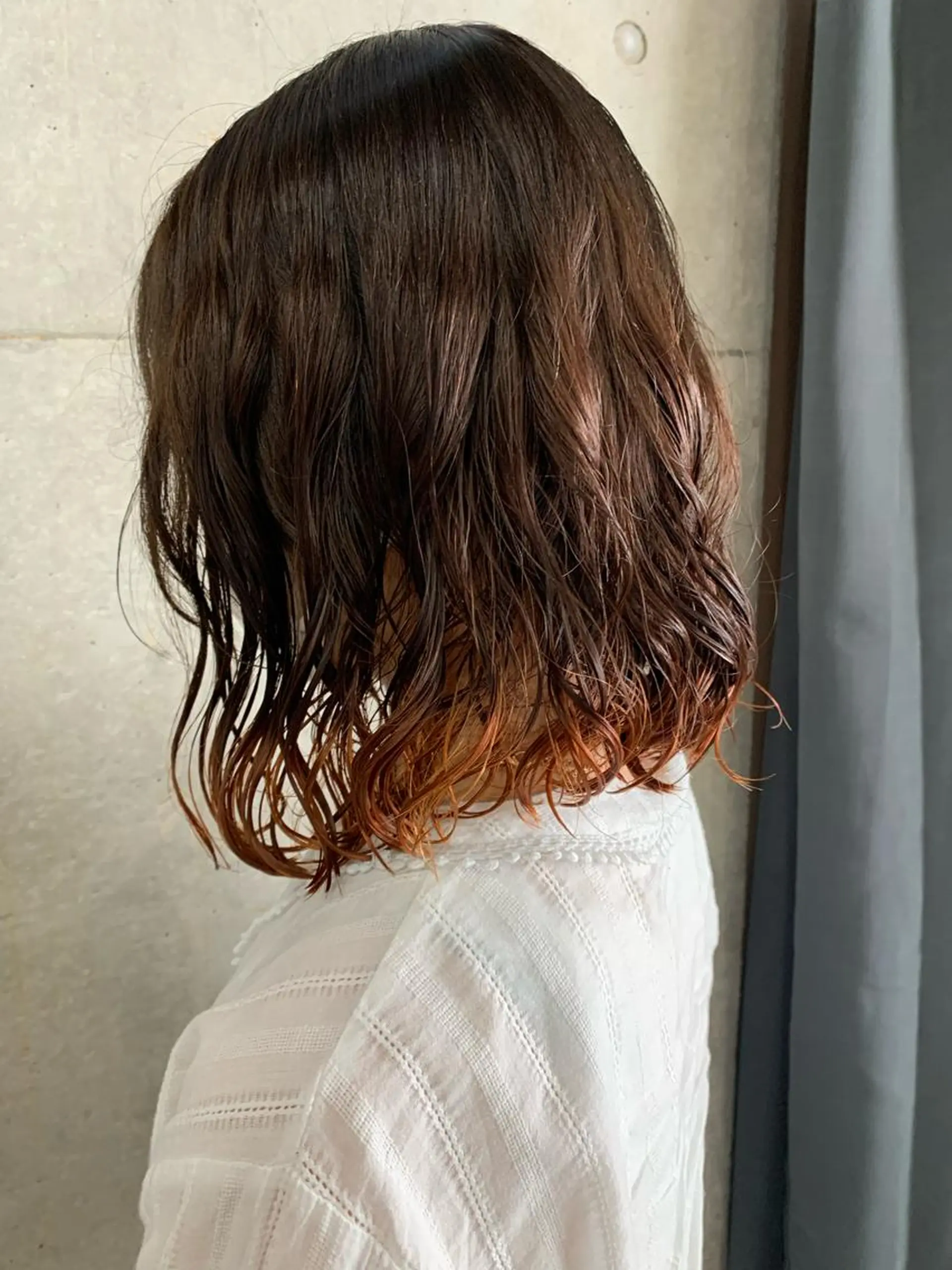 カラー パーマ ボブパーマコテ巻き風 パーマNo1深江秀平のヘアスタイル