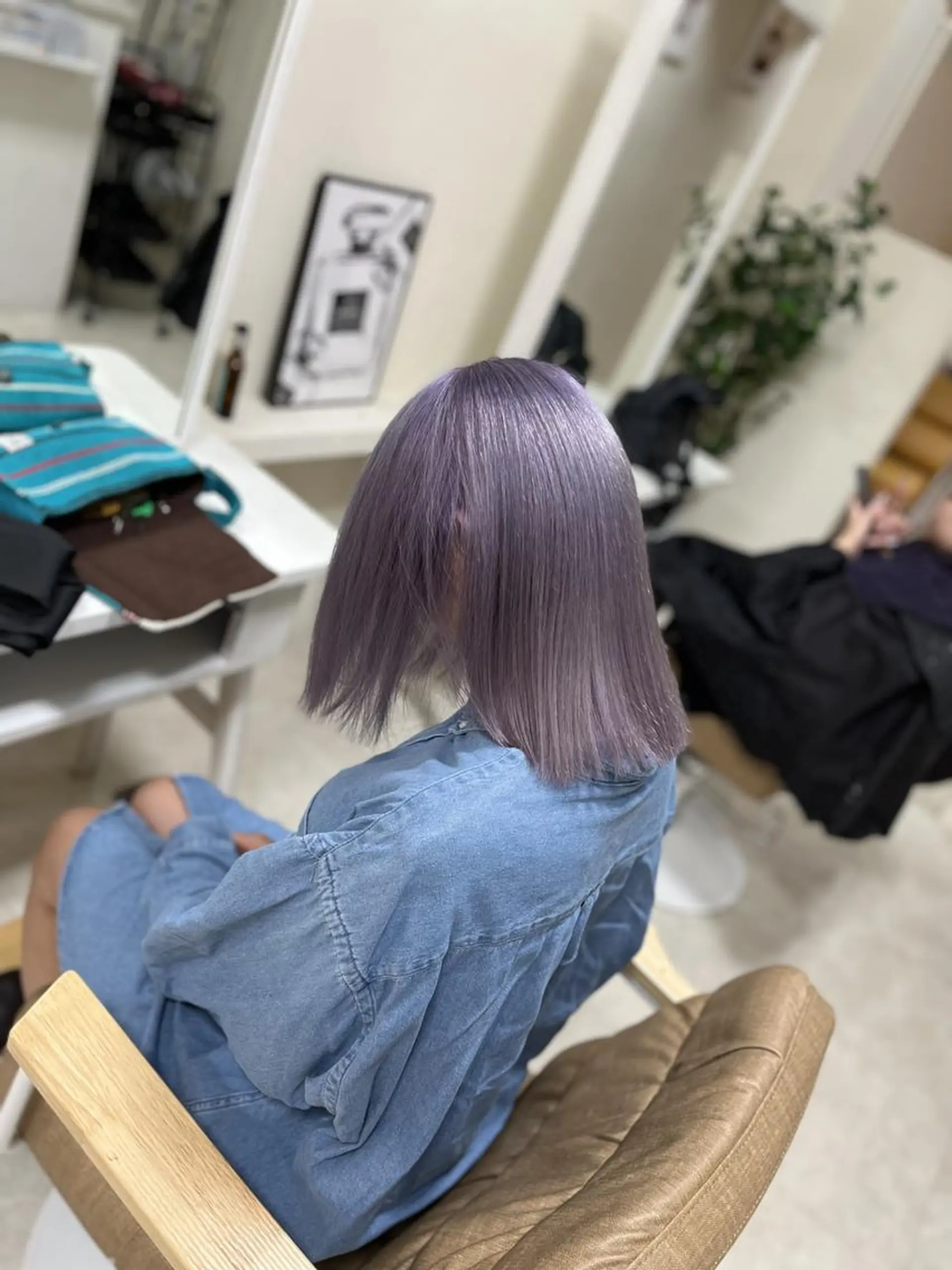 セミロング カラー ヘアカラー トリートメント ミルクティー量産💙 💙ブリーチ特化💙のヘアスタイル