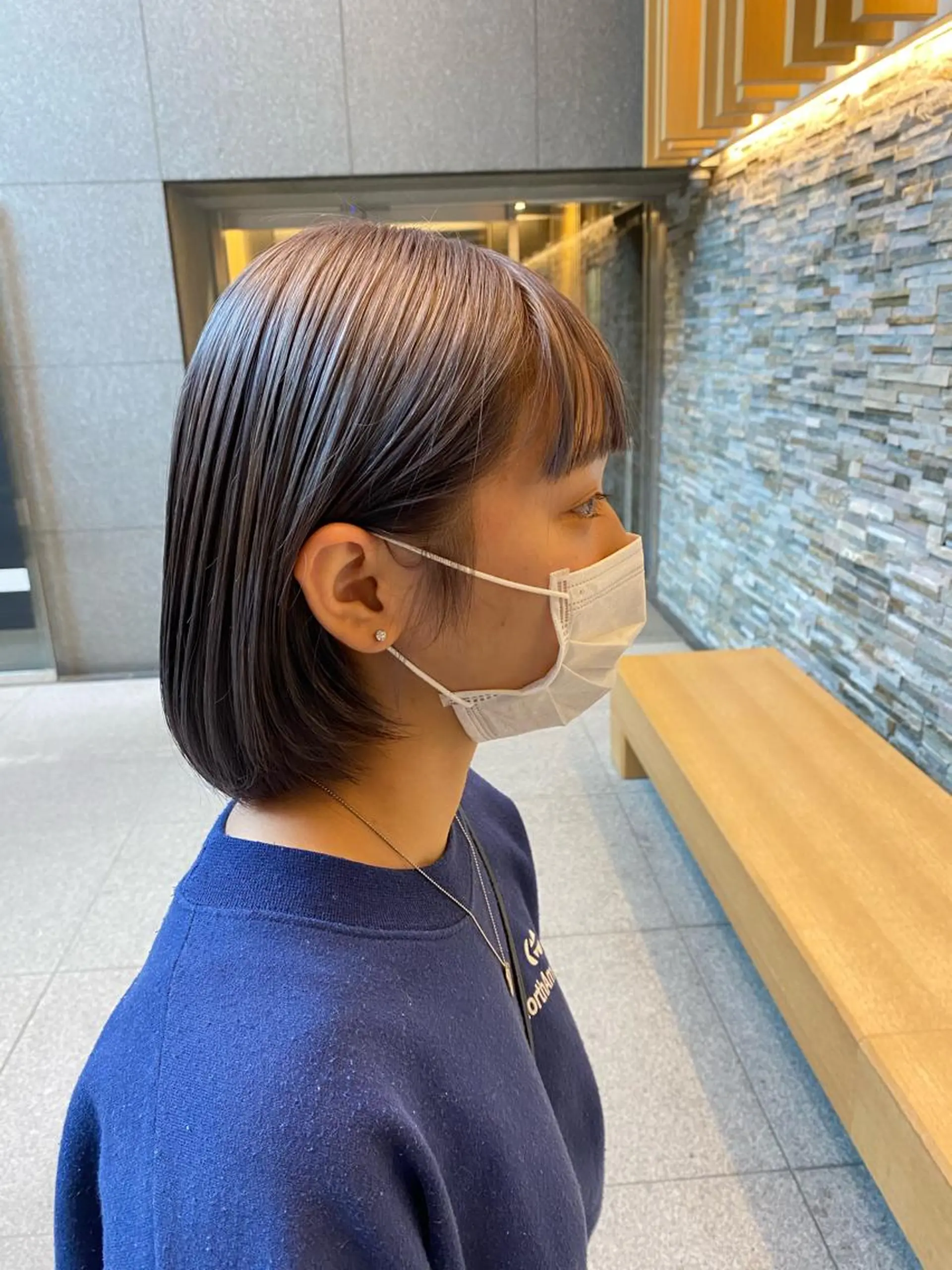 ショート デザインカラー/ボブ ブリーチカラー/ユリのヘアスタイル