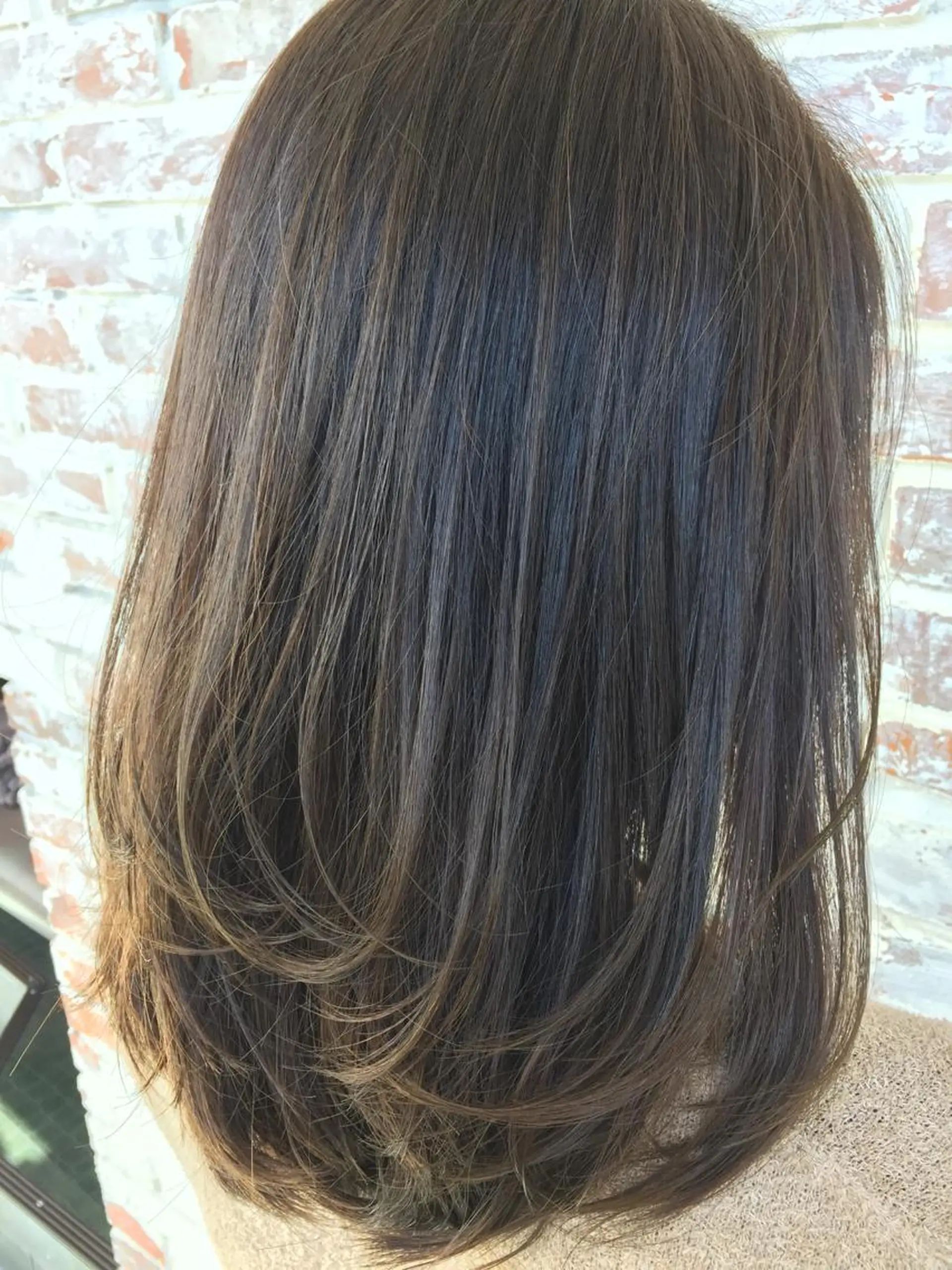 ミディアム カラー グレージュ 北間 寛哉のヘアスタイル