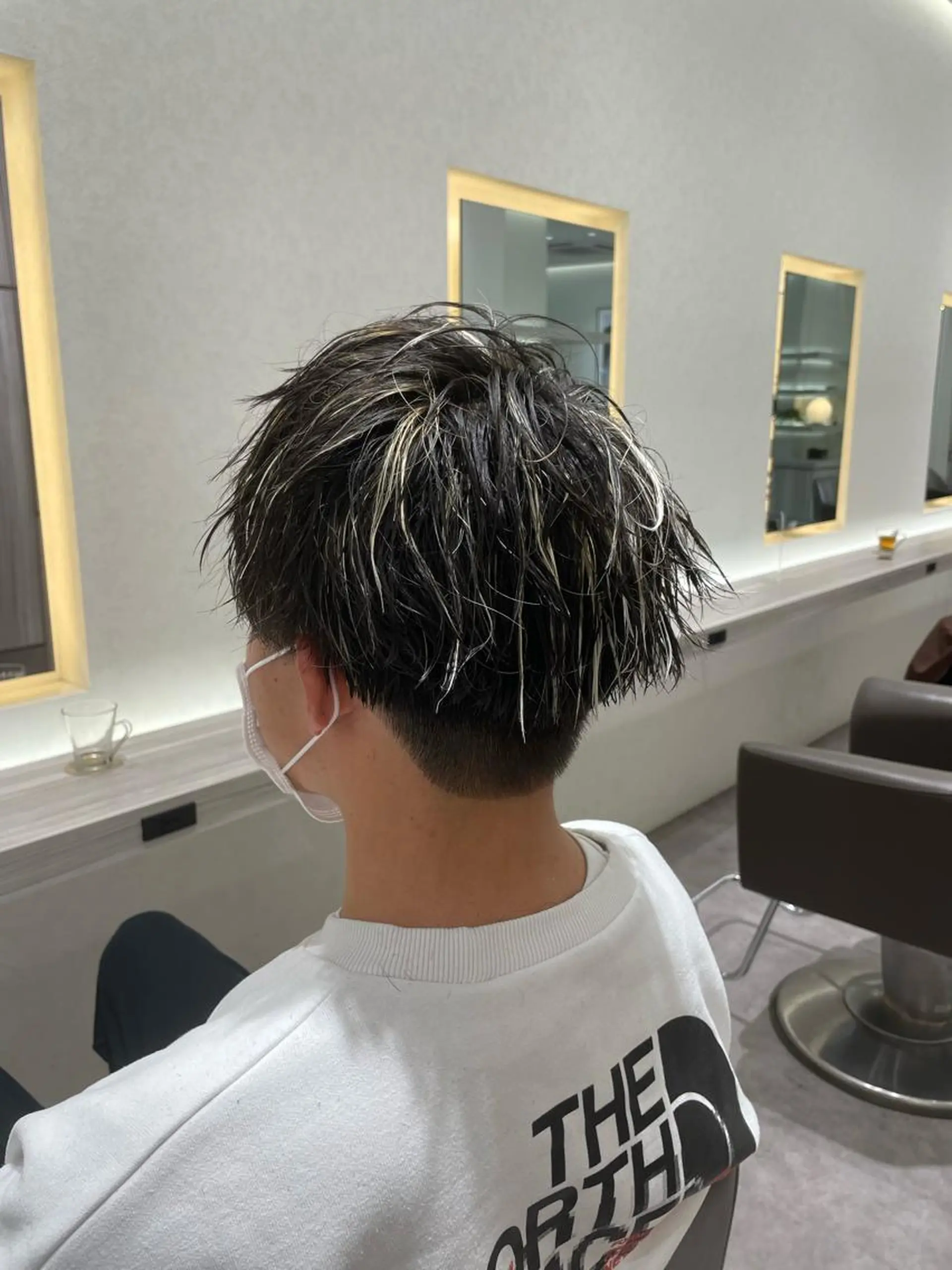 ショート カラー パーマ メンズ メンズメッシュ メッシュ カット ヘアカラー パーマ Reginavita栄所属・メンズ特化/矢場町駅 徒歩1分/岡本一真のヘアスタイル