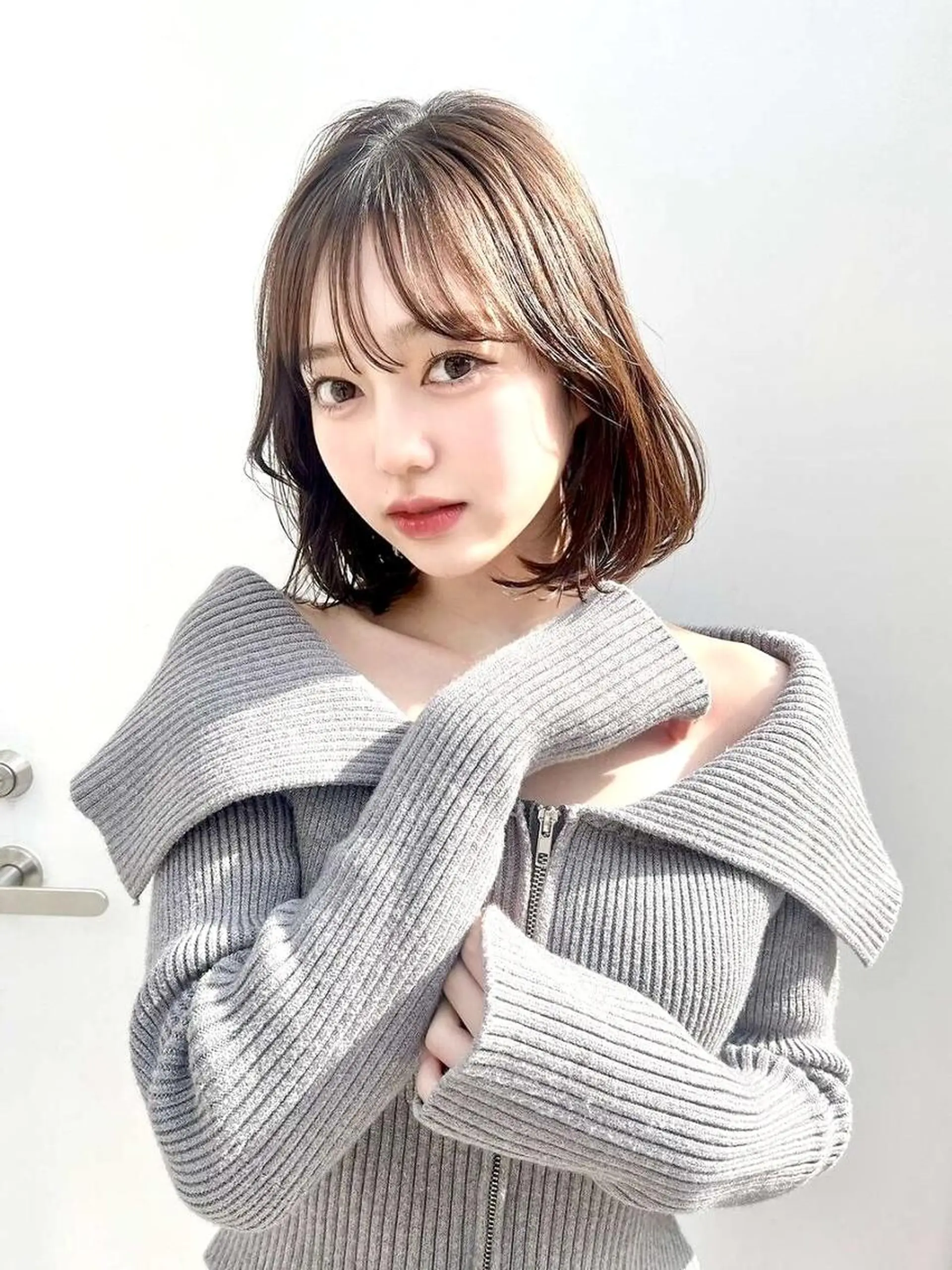 カラー 🌸春の暗髪カラー 🌸透明感ヘアのヘアスタイル