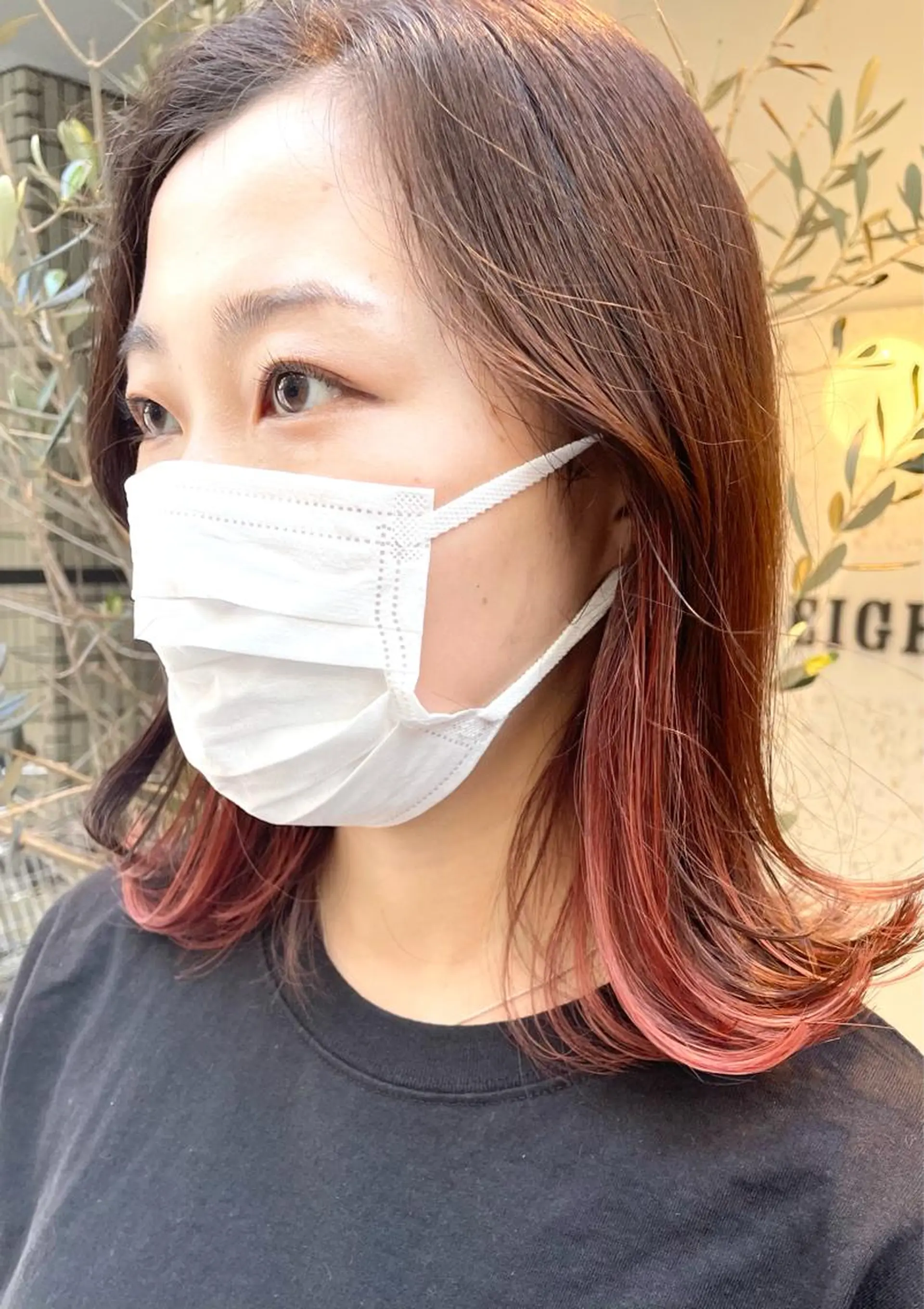 ミディアム カラーモデル募集中 美容室ハピスのヘアスタイル