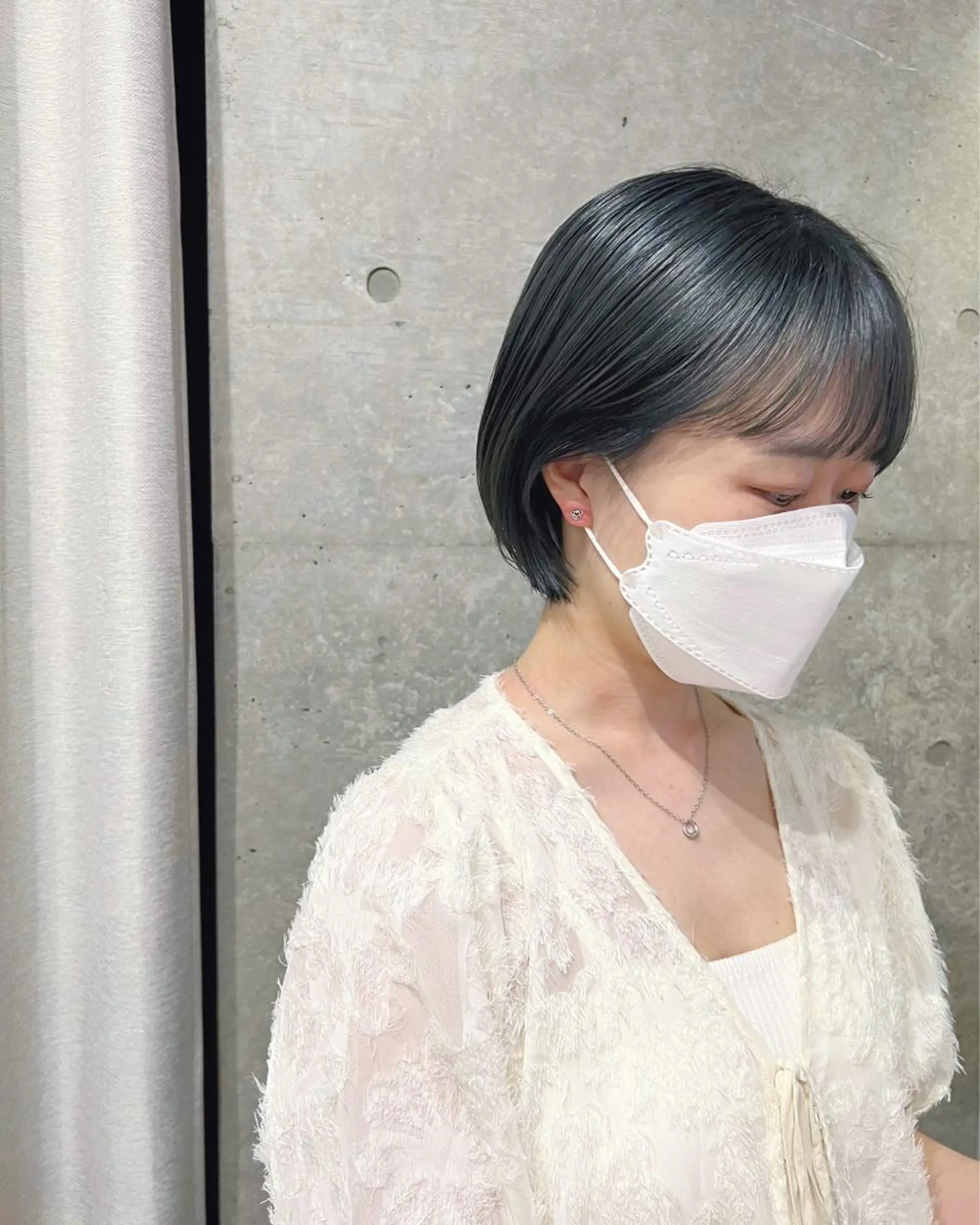 ショート カラー ボブパーマコテ巻き風 パーマNo1深江秀平のヘアスタイル