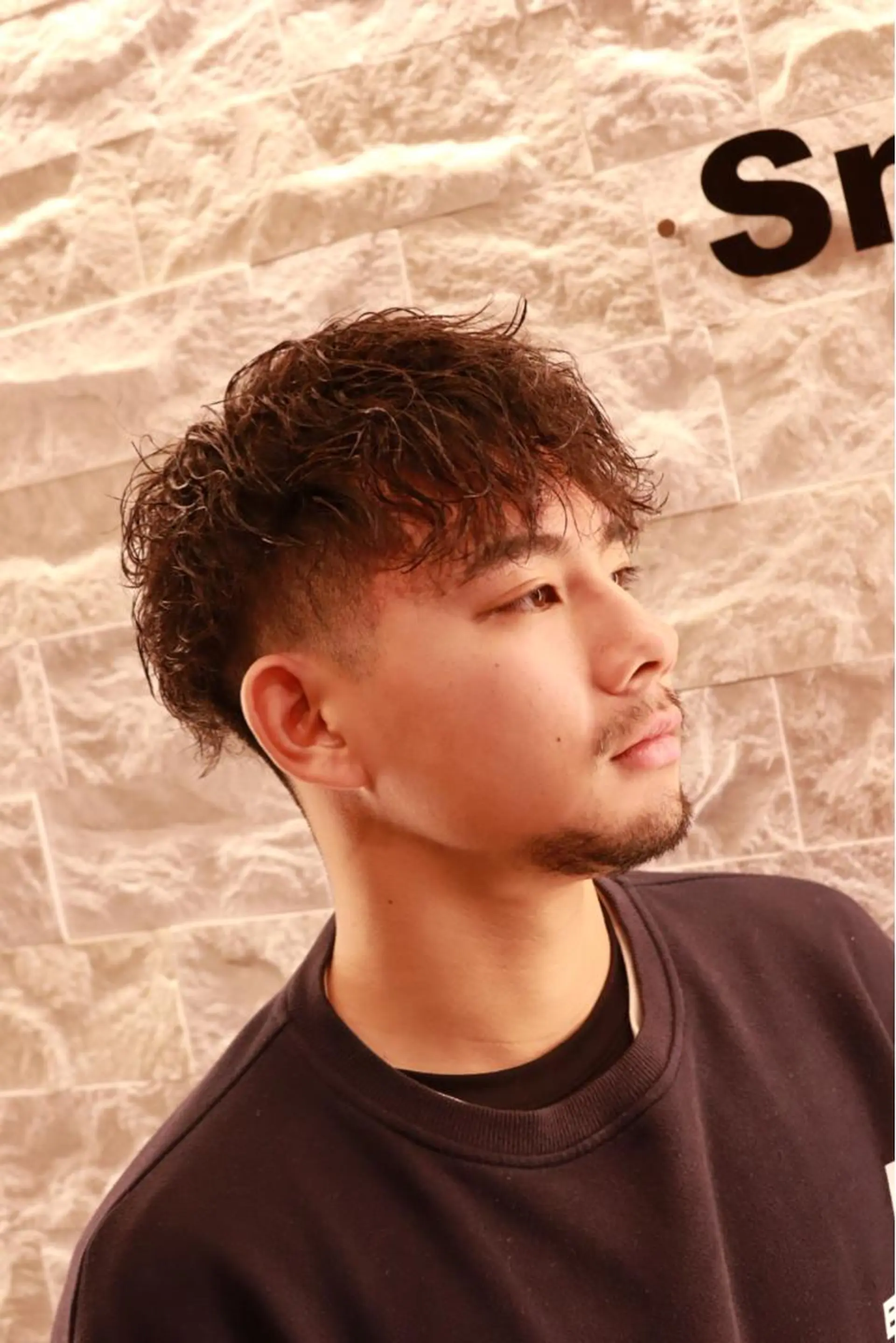 ショート パーマ メンズ 福留 叶太のヘアスタイル