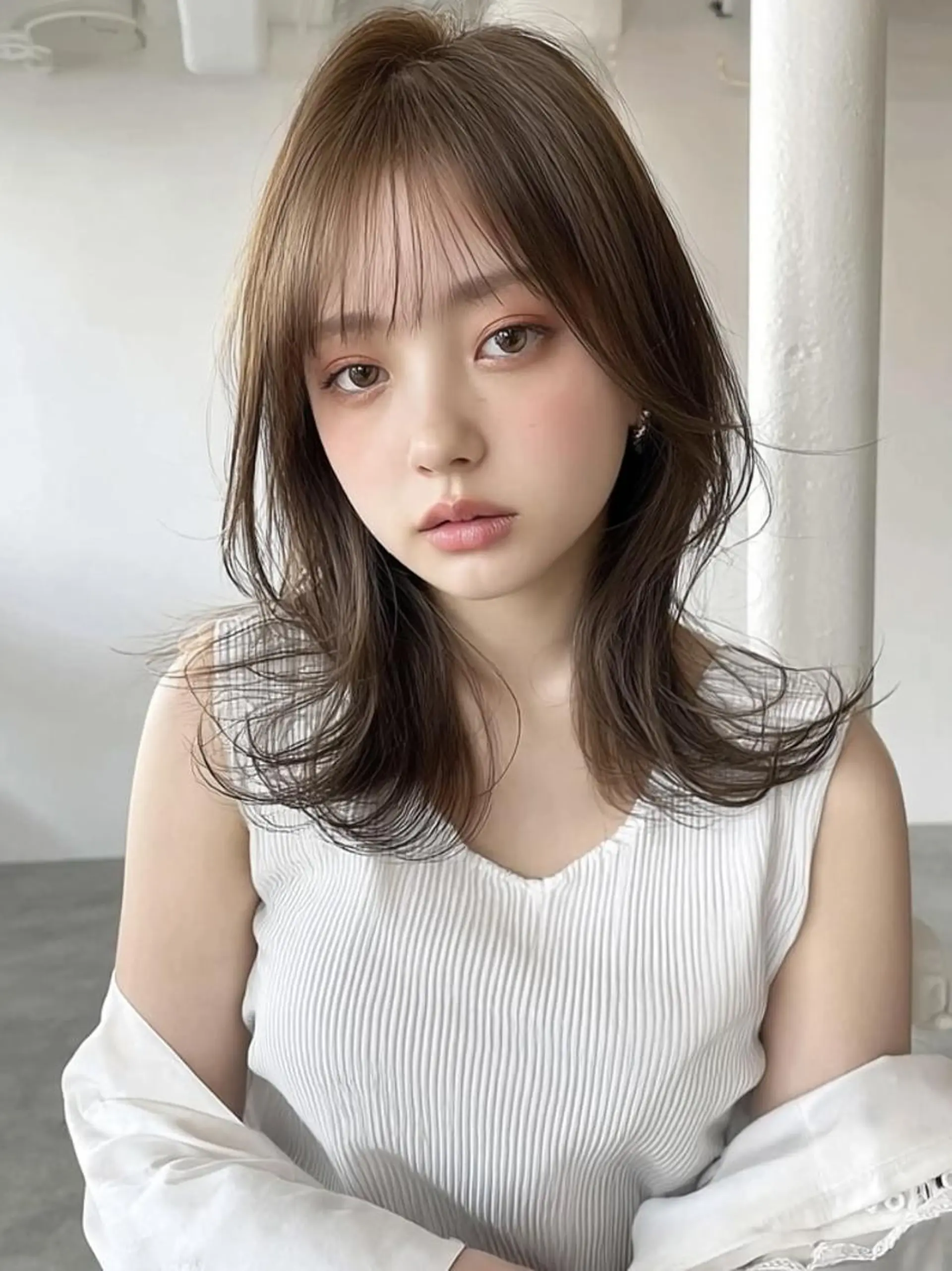 セミロング ボブ 外国人風カラー カット ヘアカラー トリートメント 🎀透明感カラー/ yuka🎀のヘアスタイル