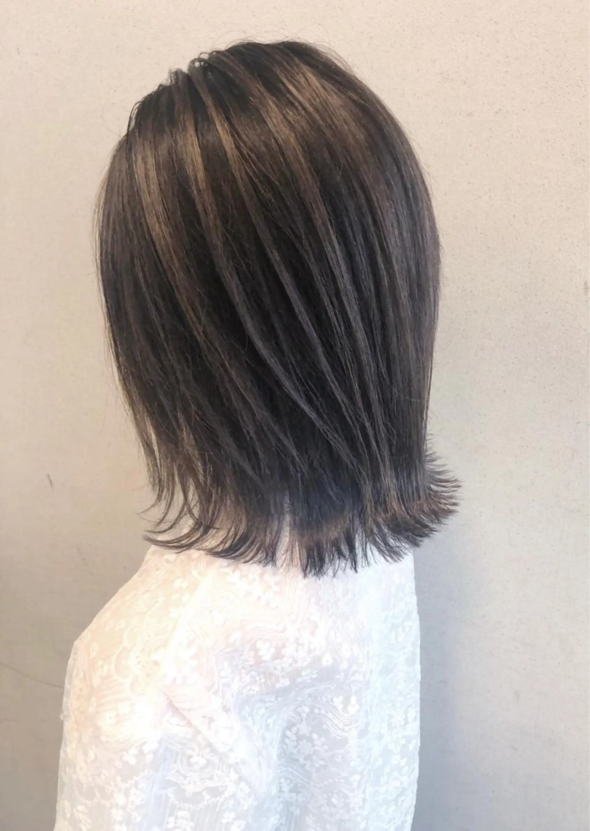 ミディアム カラー ケアブリーチ /髪質 改善/古橋圭史郎のヘアスタイル