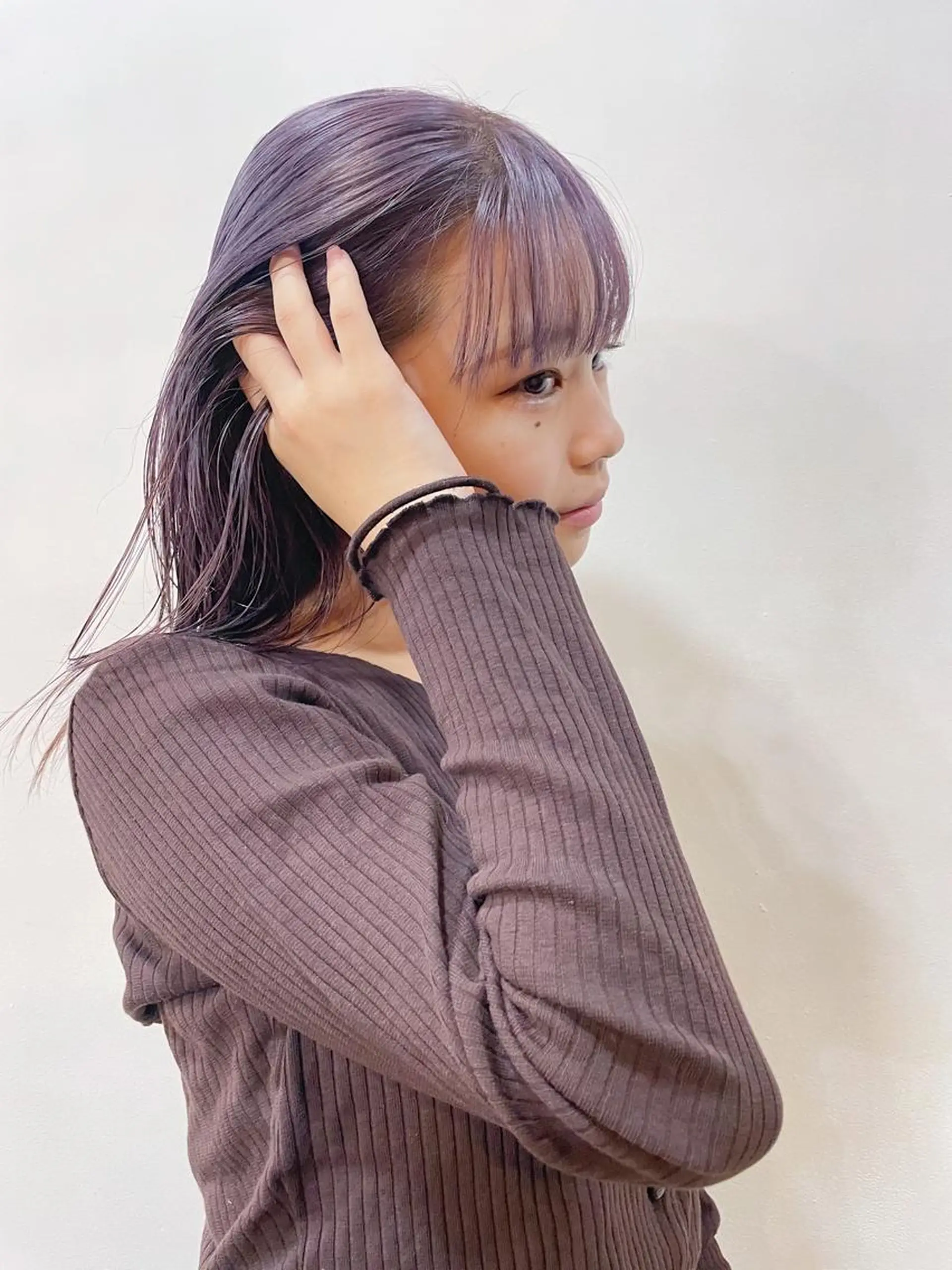 ミディアム カット ヘアカラー トリートメント 清家 浩貴のヘアスタイル