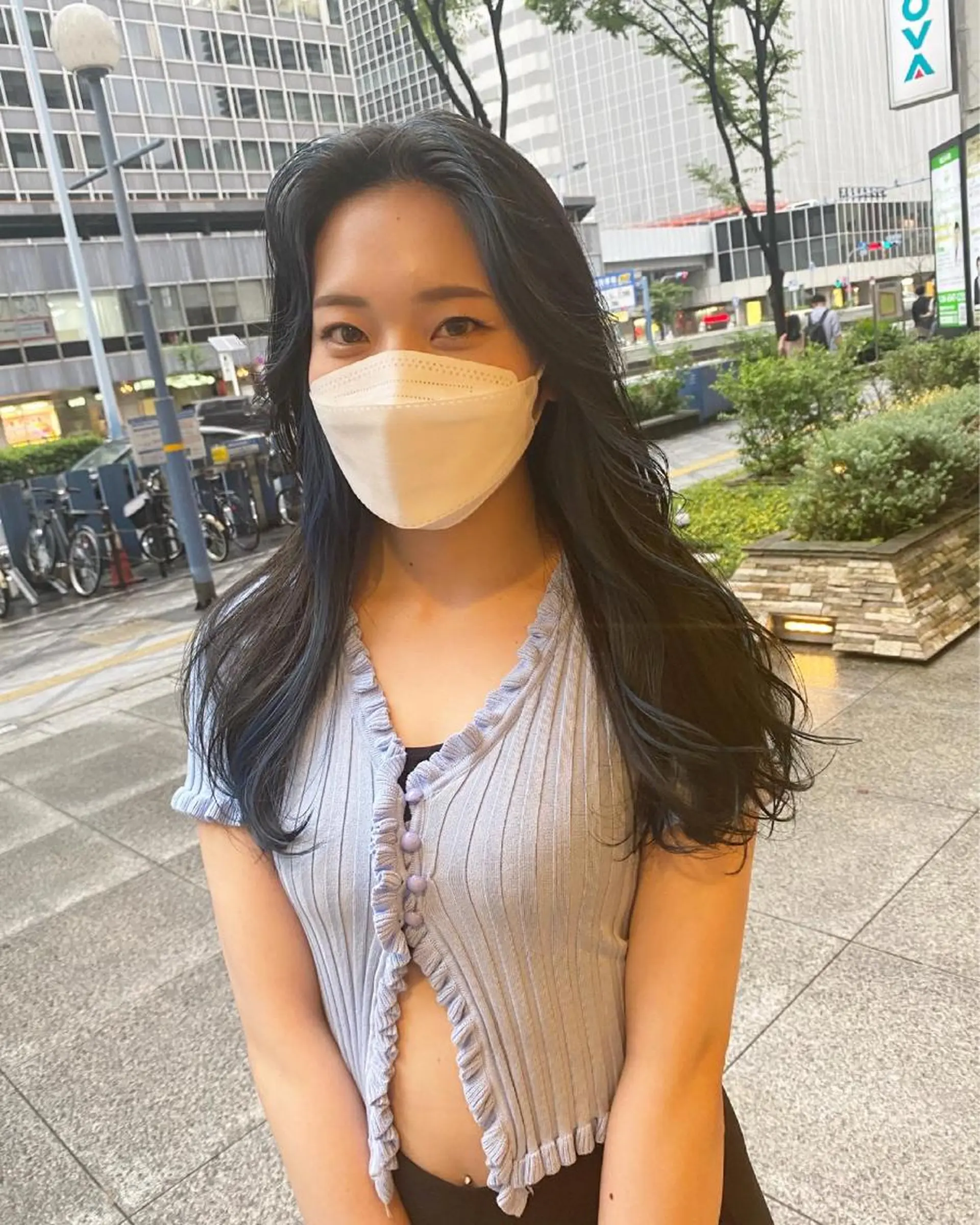 ロング デザインカラー/ボブ ブリーチカラー/ユリのヘアスタイル