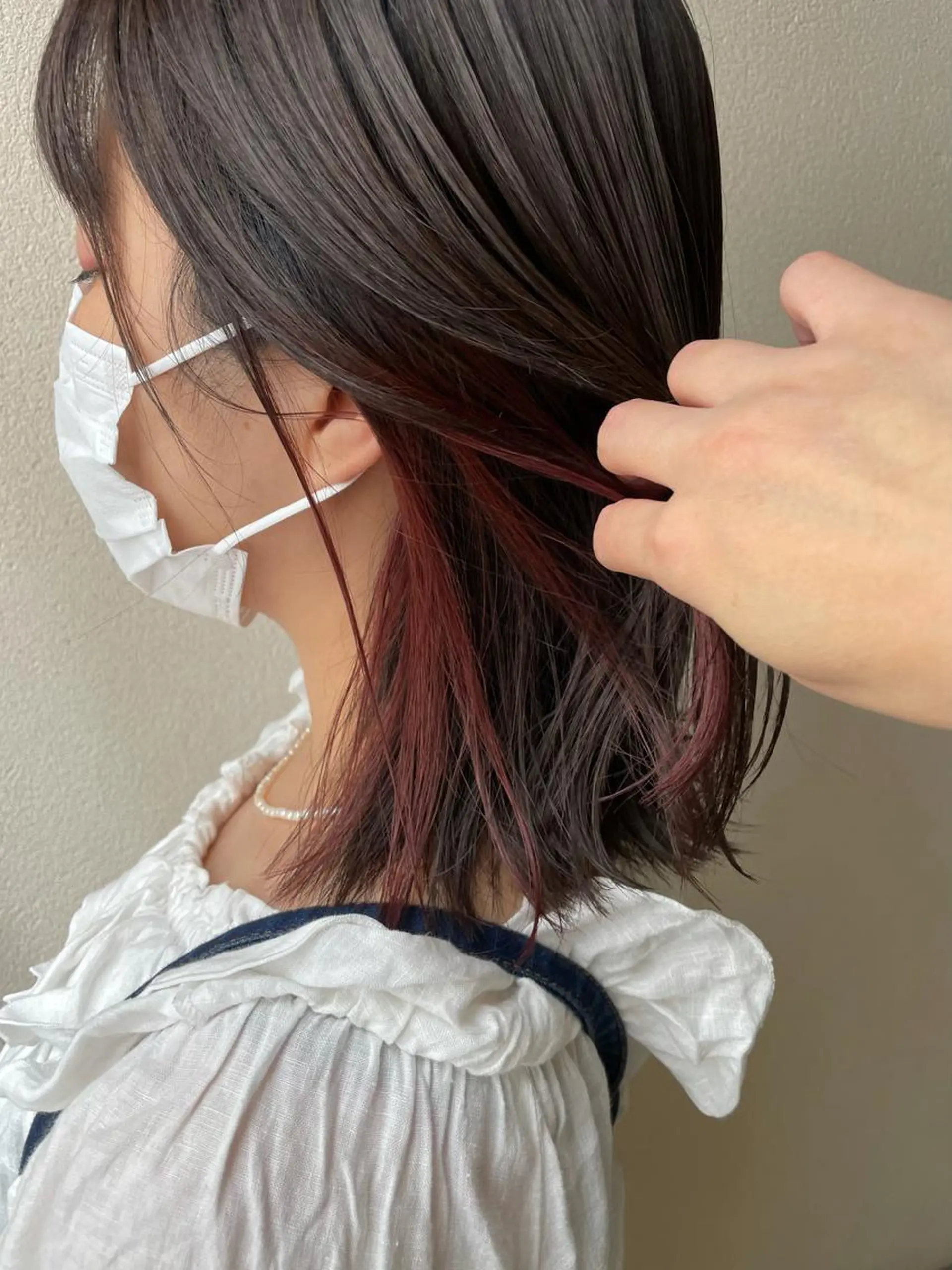 ミディアム カラー アッシュ インナーカラー 沢田 瞳のヘアスタイル