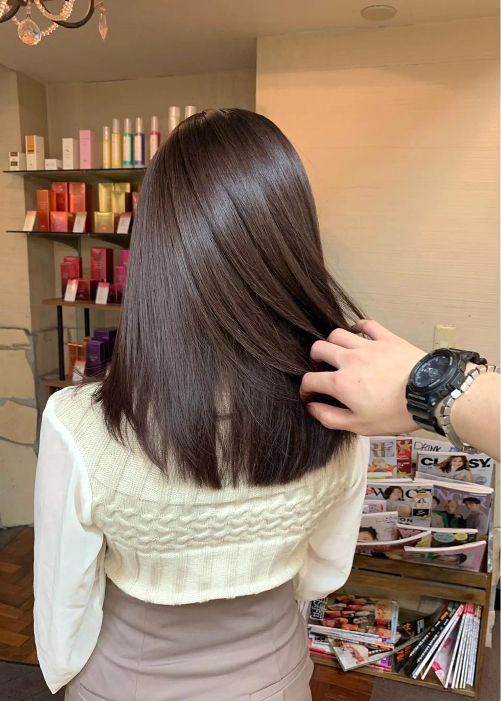 ミディアム カラー ベージュカラー ラベンダーカラー ラベンダーベージュ カット ヘアカラー トリートメント 矢野 晃平のヘアスタイル