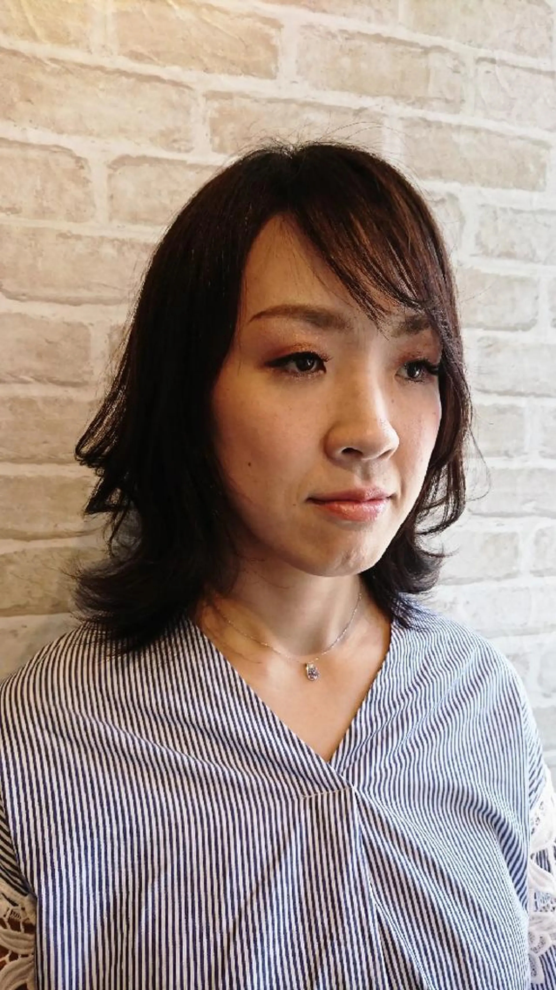 ミディアム カラー 金曽 (天方) 美子のヘアスタイル