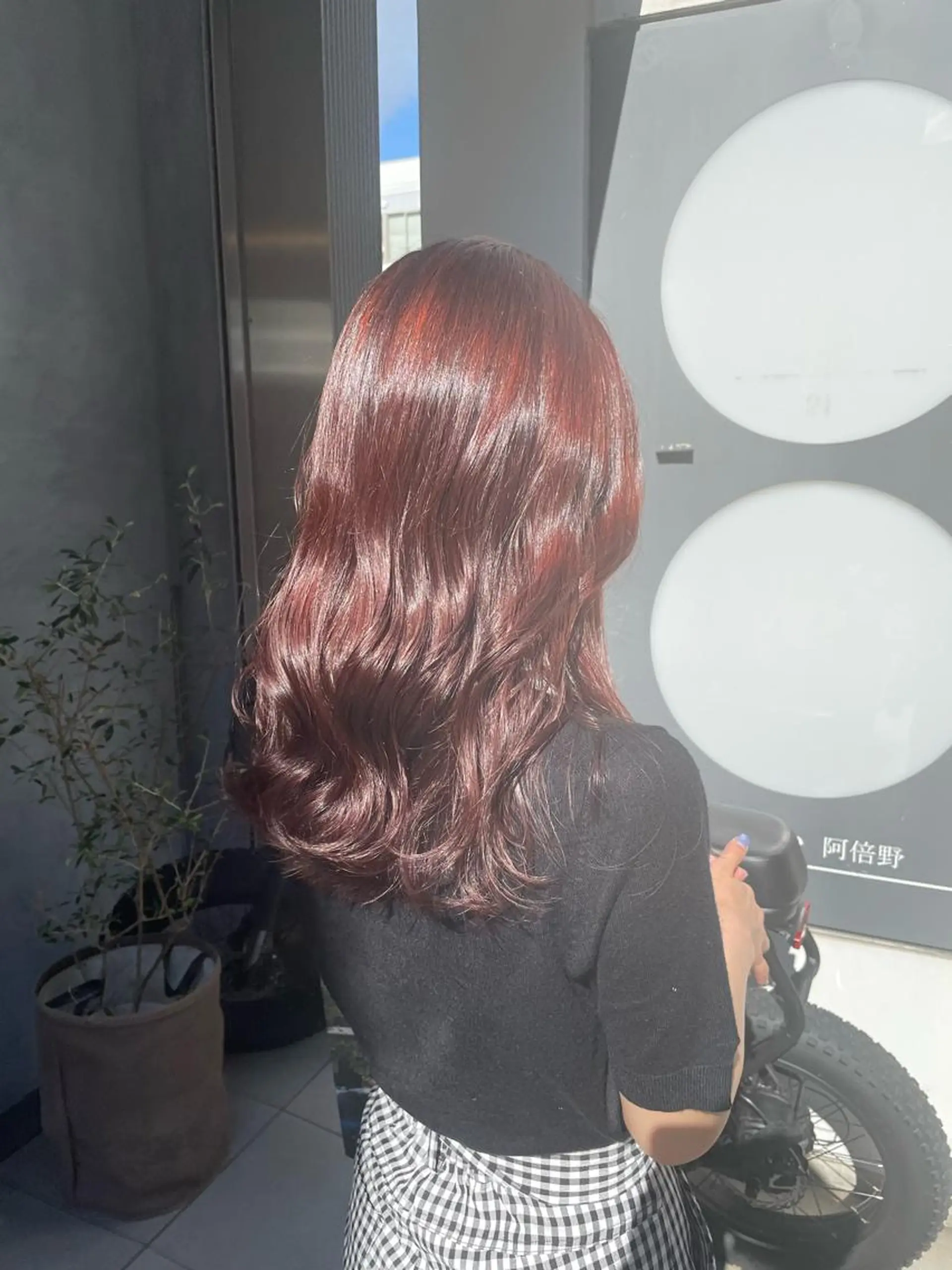 セミロング カラー いなみね はるきのヘアスタイル