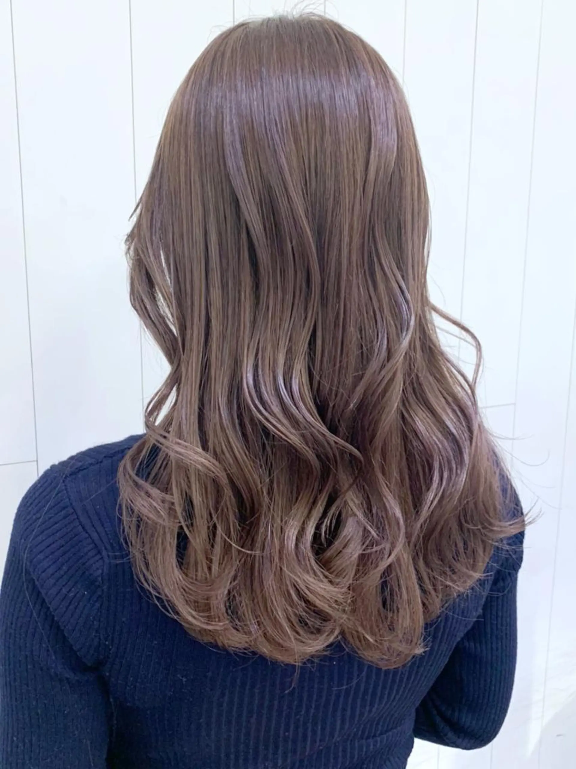 セミロング カラー パーマ ヘアアレンジ グレージュ ラベンダーカラー ラベンダーグレージュ ラベンダーグレー ITbyALBUM 中野店のヘアスタイル
