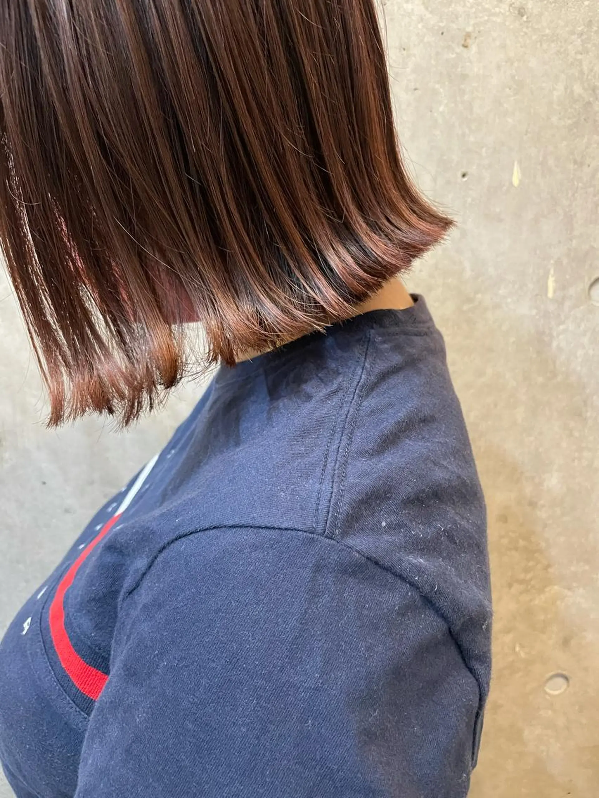 ミディアム カラー 前髪似合わせ | yukaのヘアスタイル