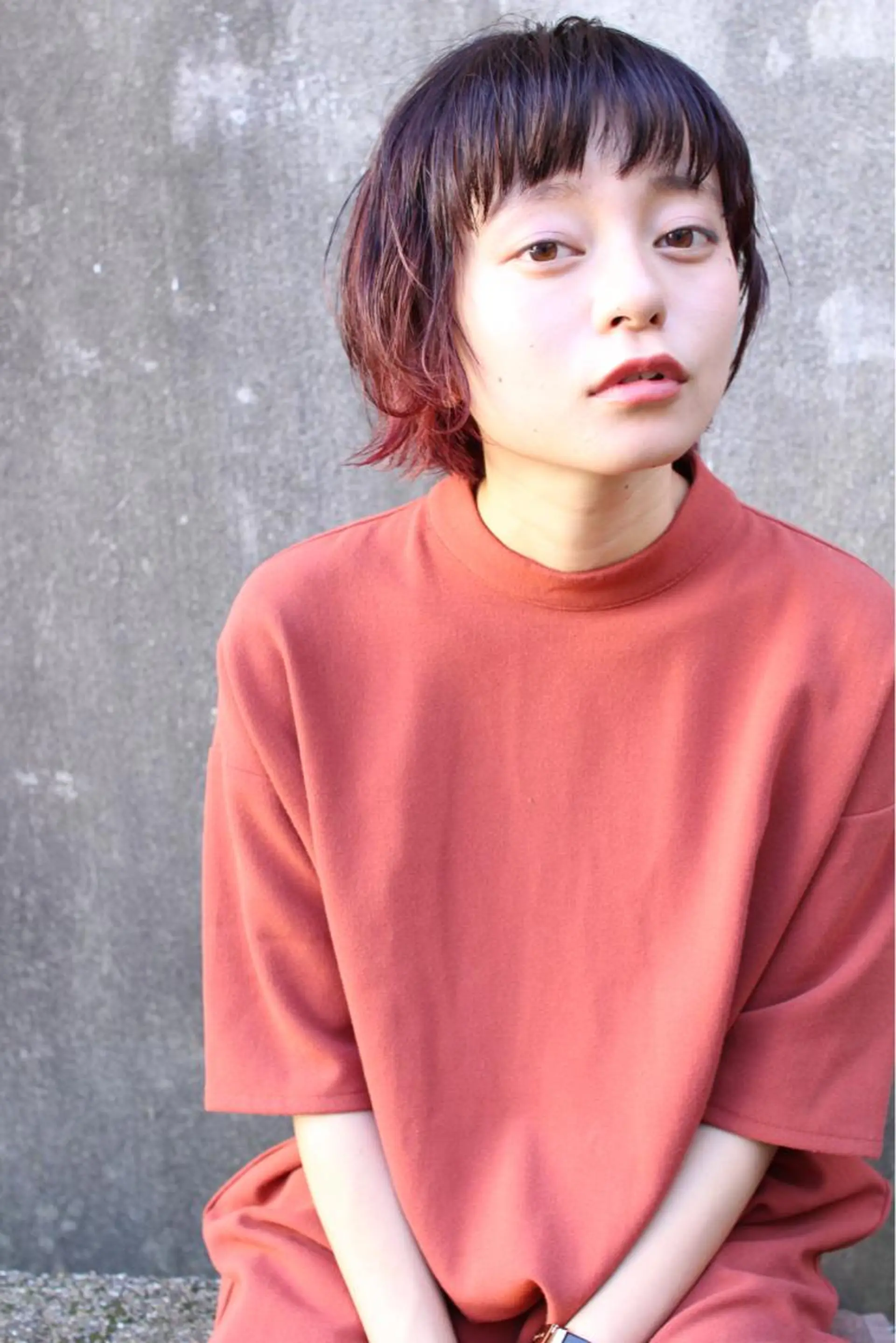 ショート カラー パーマ インナーカラー レッドカラー 🧼柴田 健太郎🧼のヘアスタイル