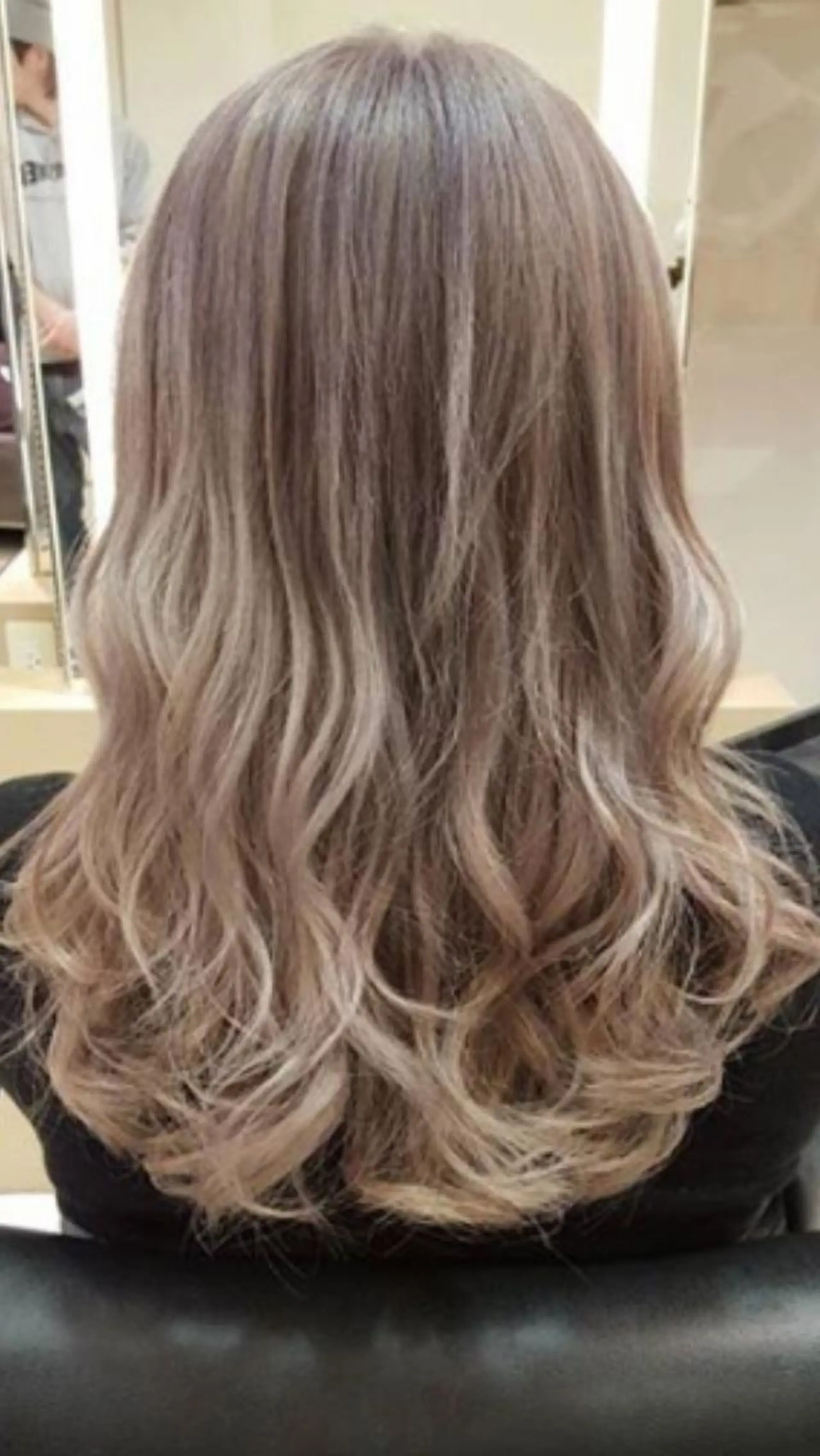 セミロング カラー ブリーチ グレージュ GiseL天神カラー 髪質改善/ブリーチのヘアスタイル