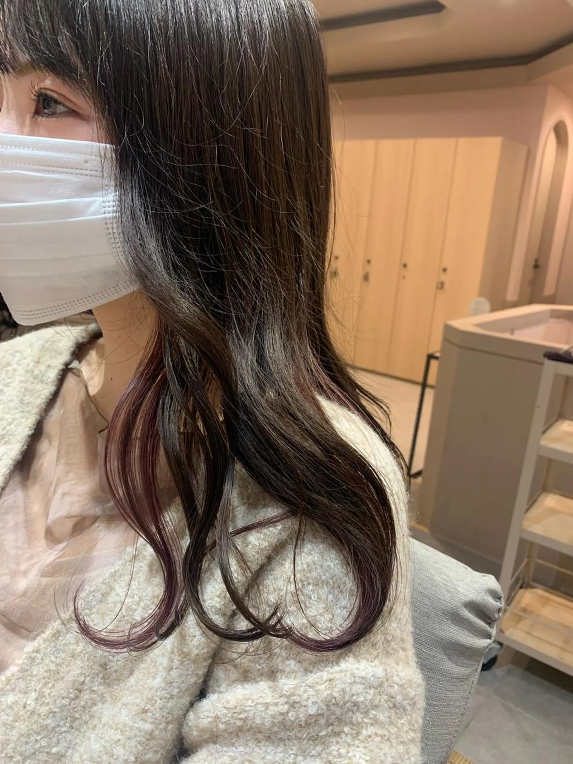 カラー ピンクカラー rio .のヘアスタイル