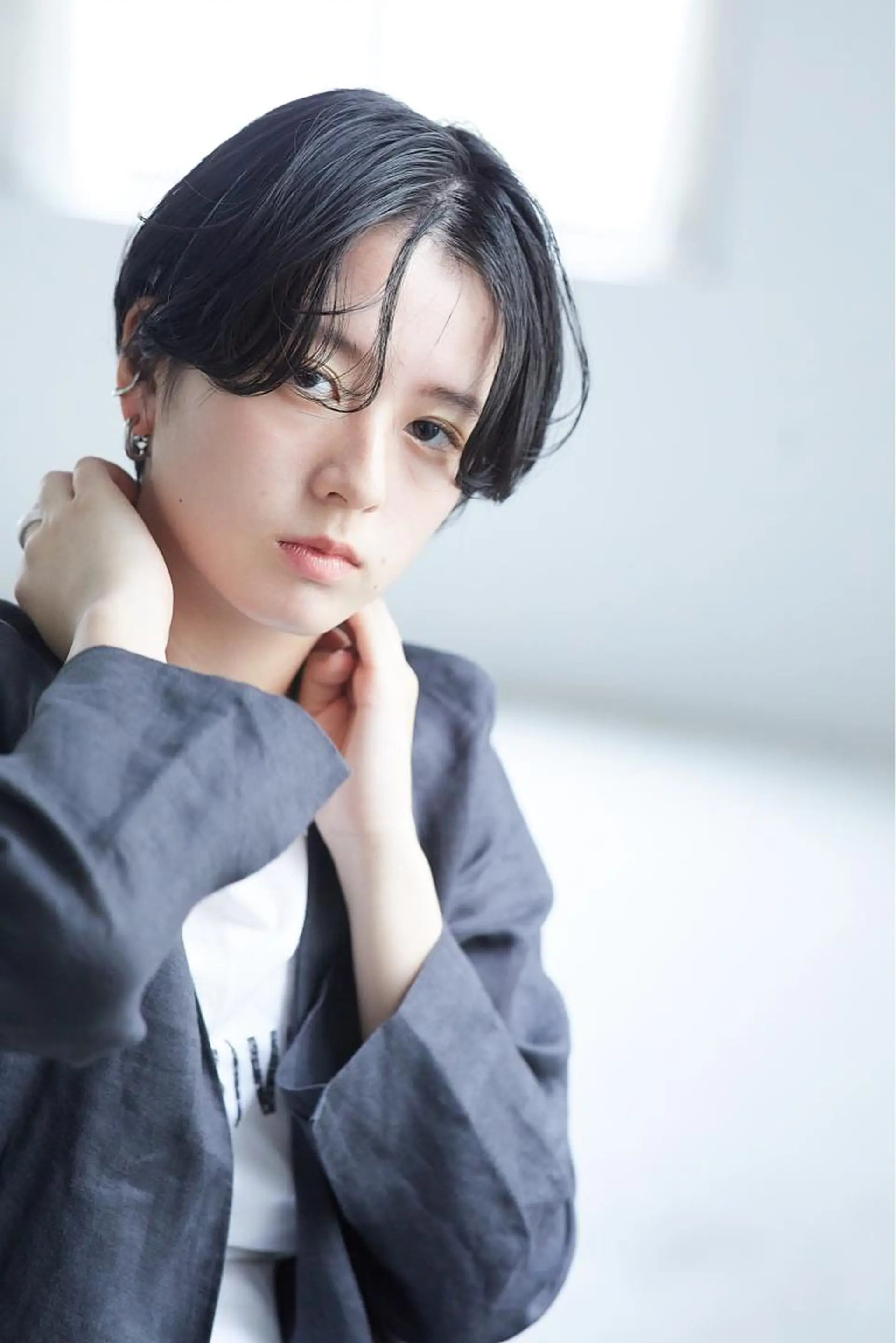ショート カラー パーマ ヘアアレンジ マツエク・マツパ SUZUNO🤎ボブ レイヤー🫧顔周りのヘアスタイル